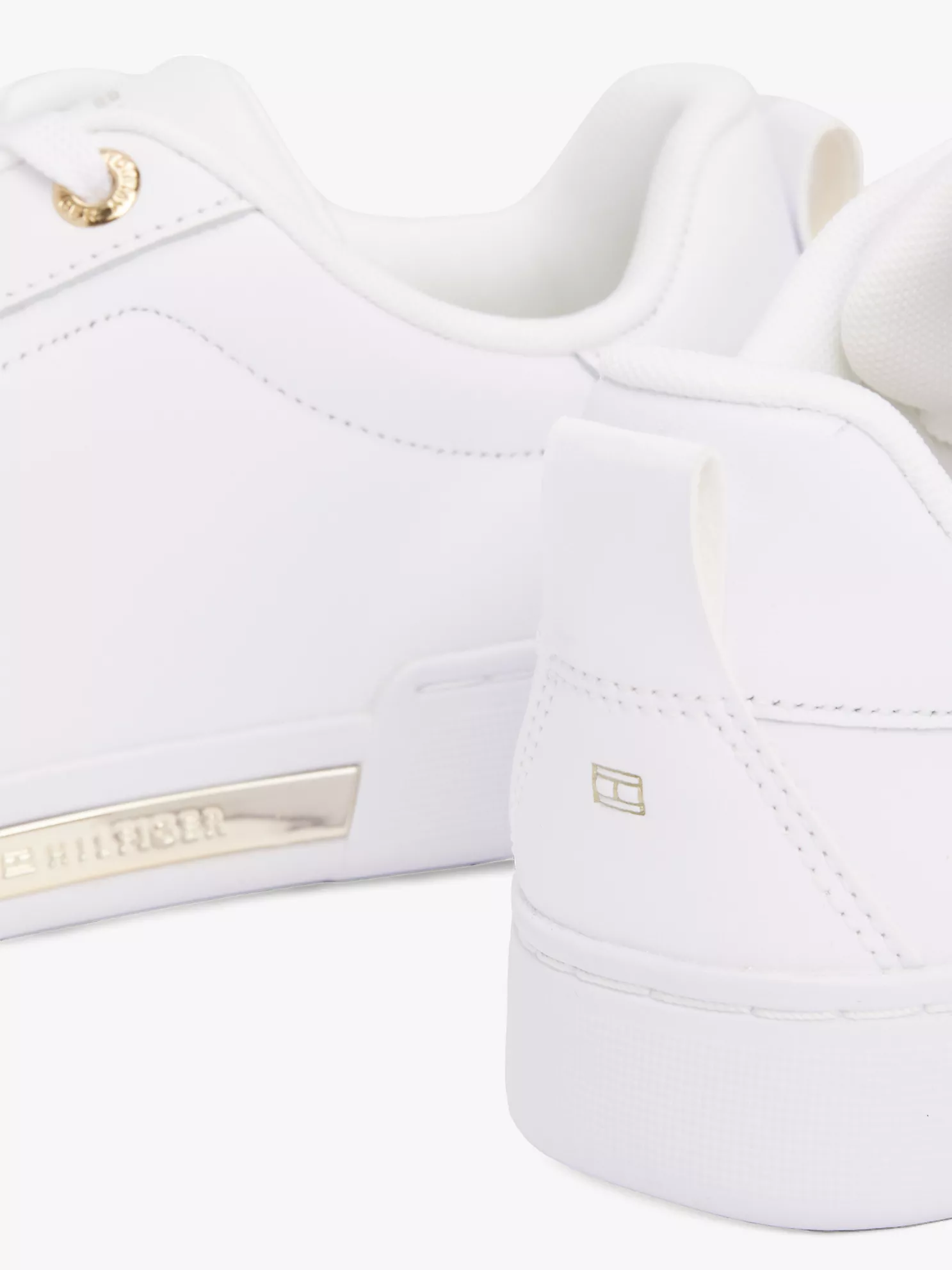 Hilfiger Logo Leather Sneaker - White 13 Hilfiger Logo Leather Sneaker
- White
