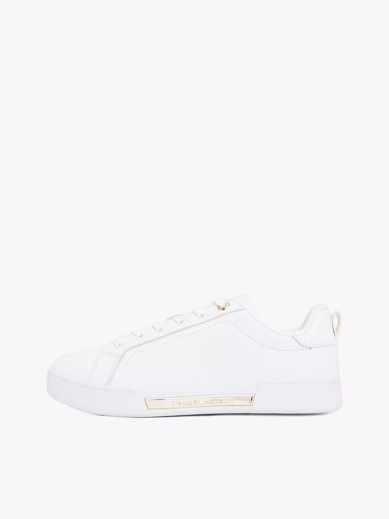 Hilfiger Logo Leather Sneaker - White 14 Hilfiger Logo Leather Sneaker
- White