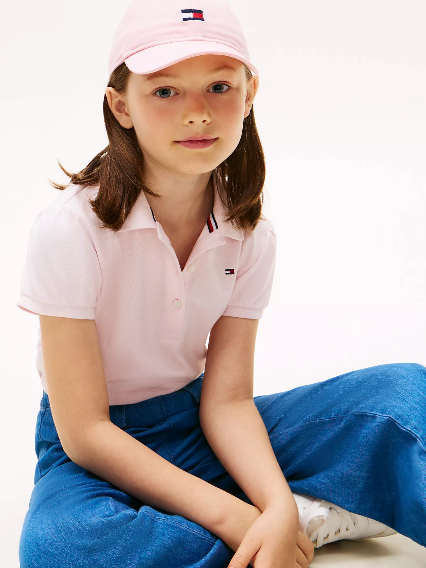 Kids' Puff-Sleeve Stretch Polo - Light Pink 7 Kids' Puff-Sleeve Stretch Polo
- Light Pink
