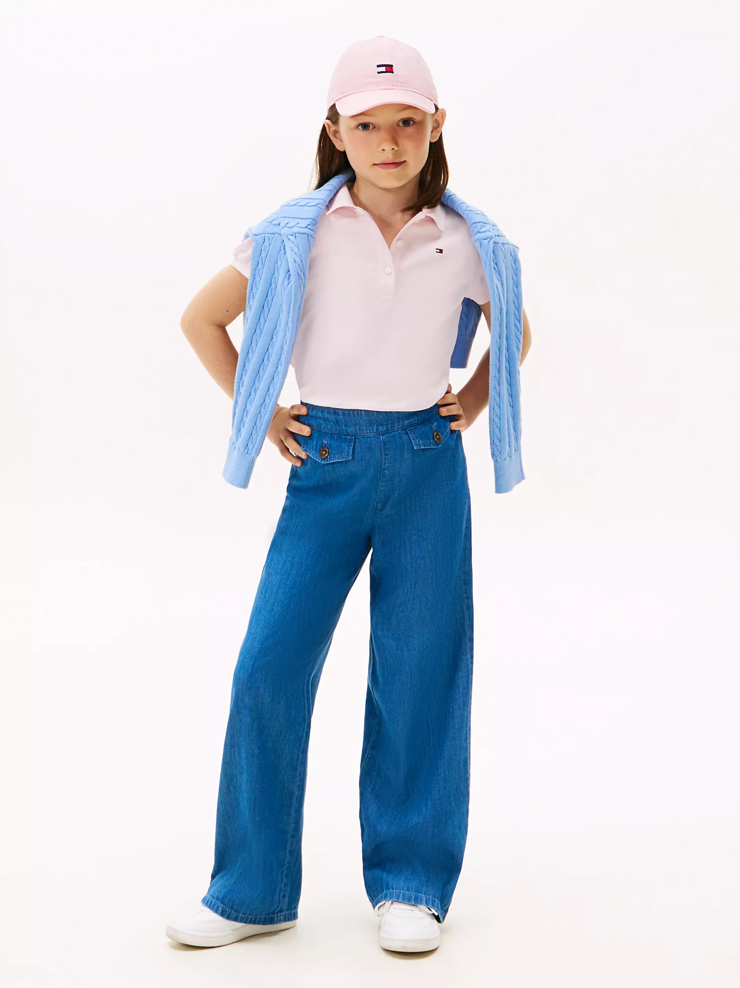 Kids' Puff-Sleeve Stretch Polo - Light Pink 8 Kids' Puff-Sleeve Stretch Polo
- Light Pink