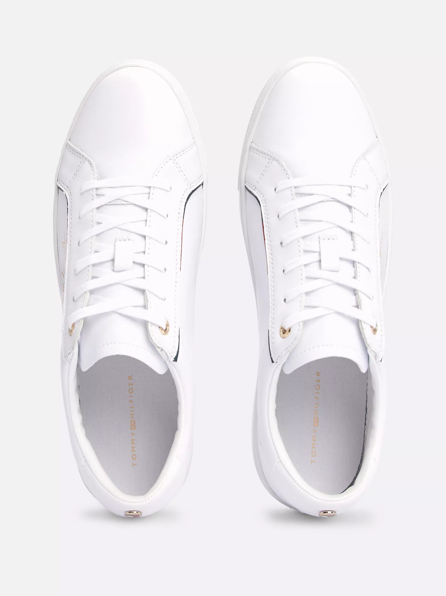 Tommy Signature Leather Sneaker - White 10 Tommy Signature Leather Sneaker
- White