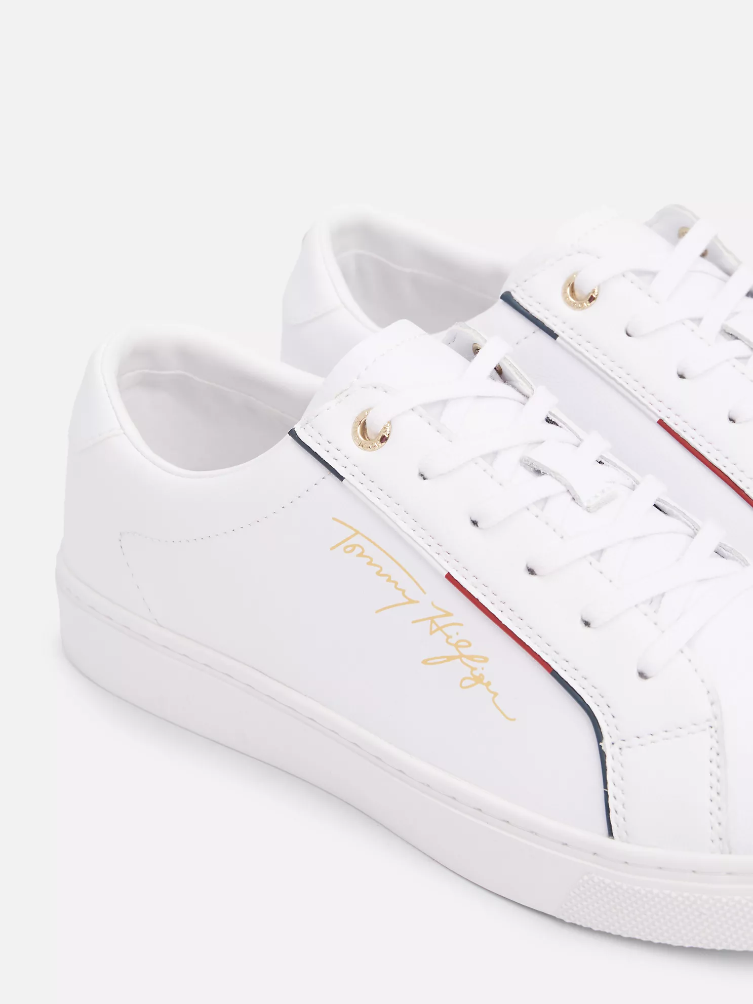 Tommy Signature Leather Sneaker - White 13 Tommy Signature Leather Sneaker
- White
