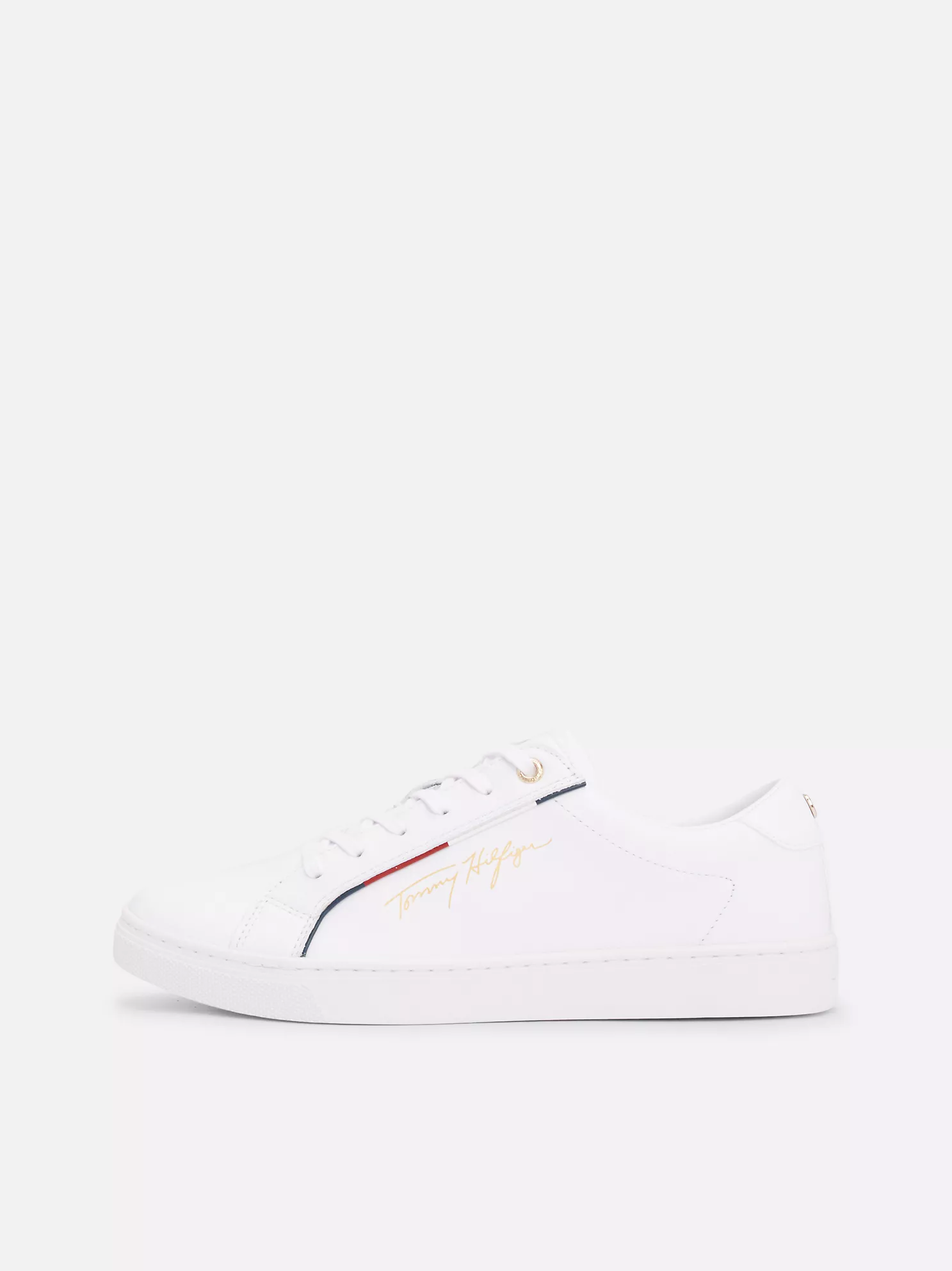 Tommy Signature Leather Sneaker - White 14 Tommy Signature Leather Sneaker
- White