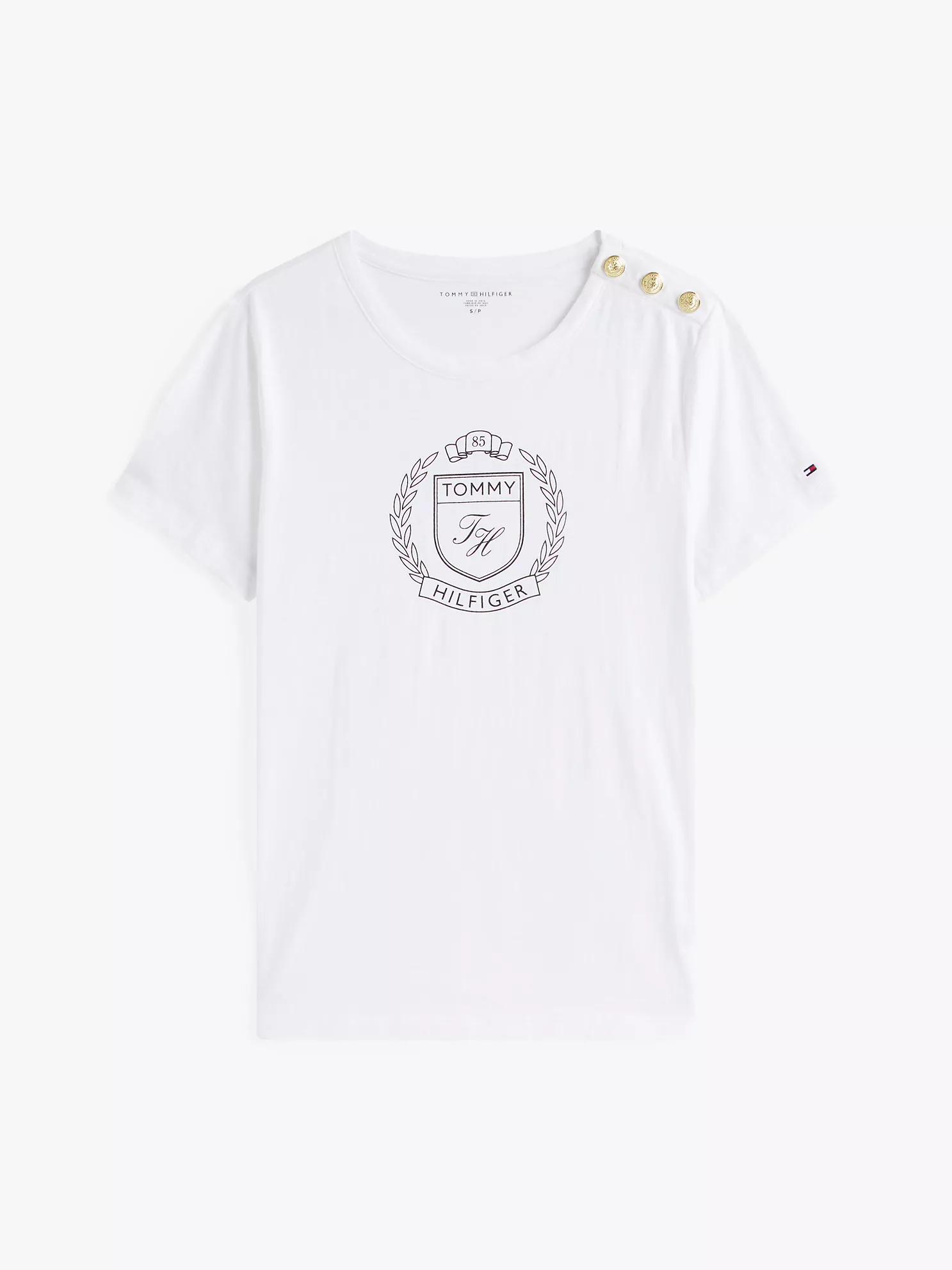 Laurel Crest Logo Slub Cotton T-Shirt - Optic White 10 Laurel Crest Logo Slub Cotton T-Shirt
- Optic White