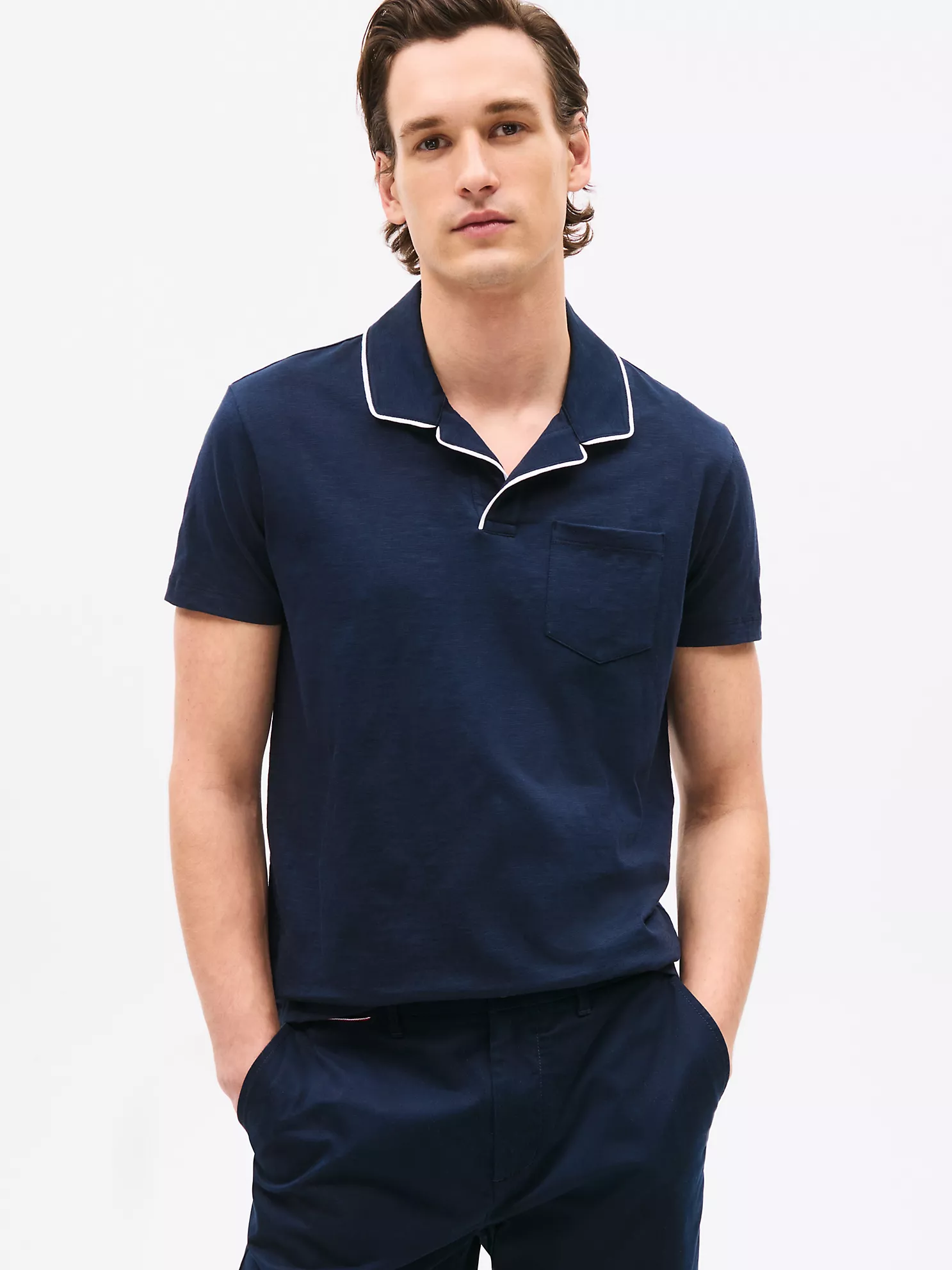 Regular Fit Pocket Polo - Navy 1 Regular Fit Pocket Polo
- Navy