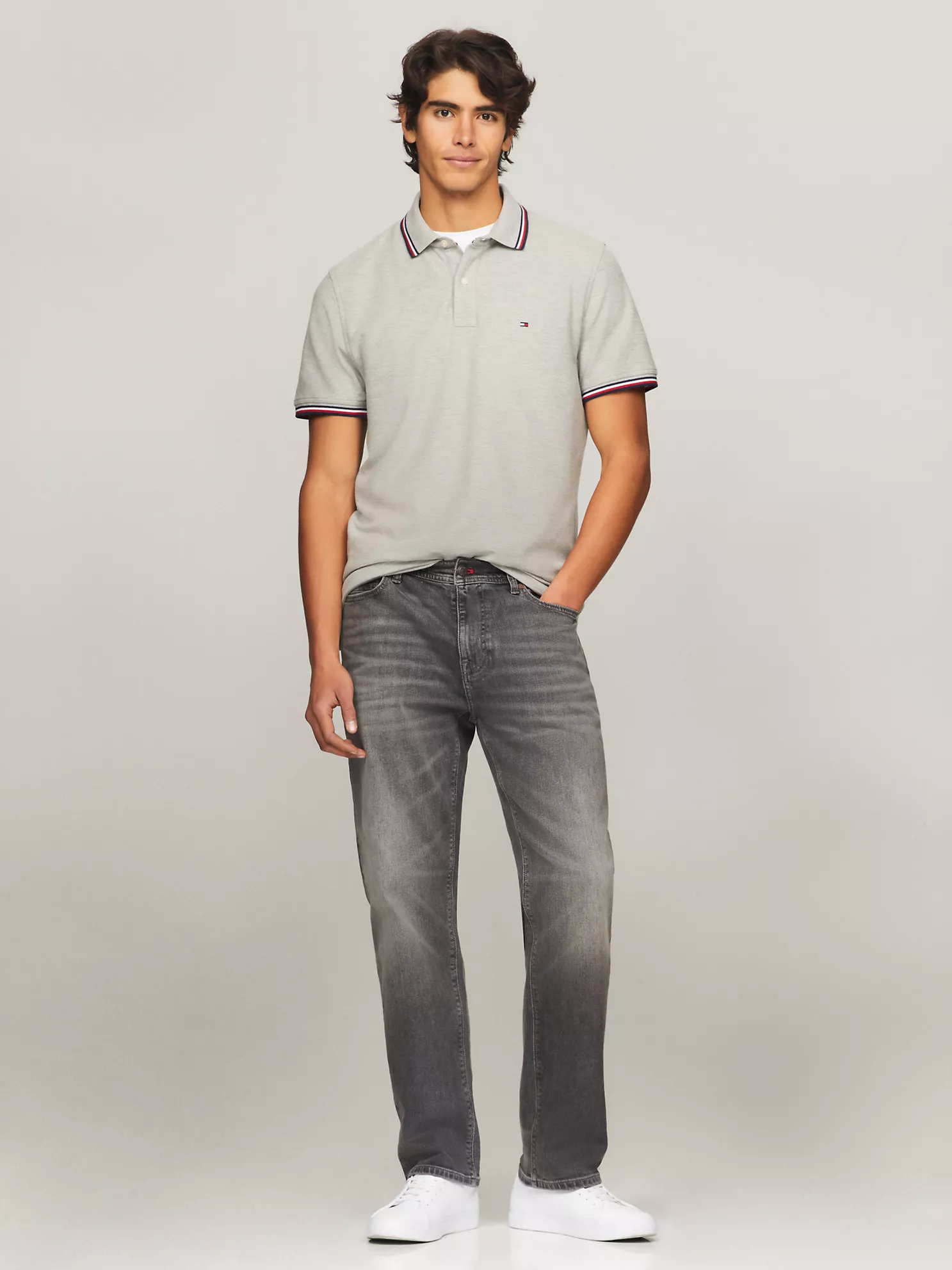 Regular Fit Tommy Wicking Polo - Grey Heather 8 Regular Fit Tommy Wicking Polo
- Grey Heather