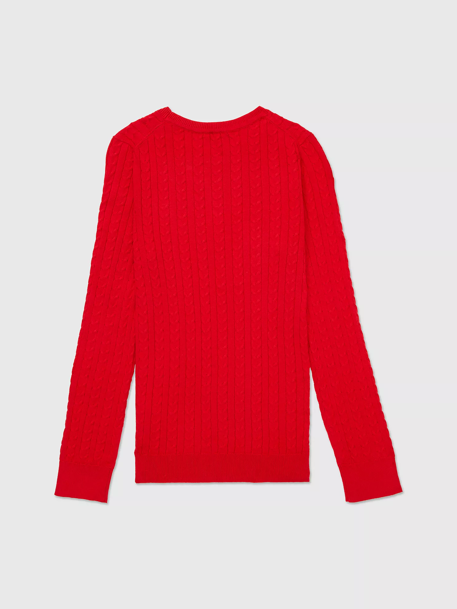 Cotton Cable Knit Sweater - Primary Red 5 Cotton Cable Knit Sweater
- Primary Red