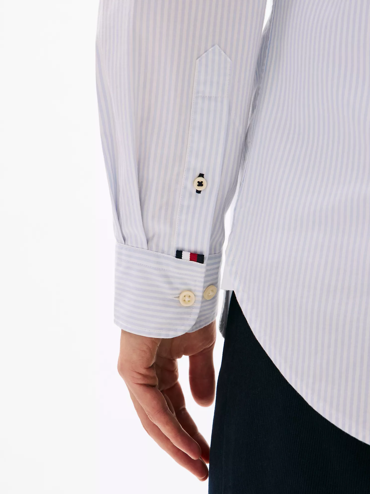 Regular Fit Stripe Stretch Poplin Shirt - Breezy Blue Stripe 10 Regular Fit Stripe Stretch Poplin Shirt
- Breezy Blue Stripe