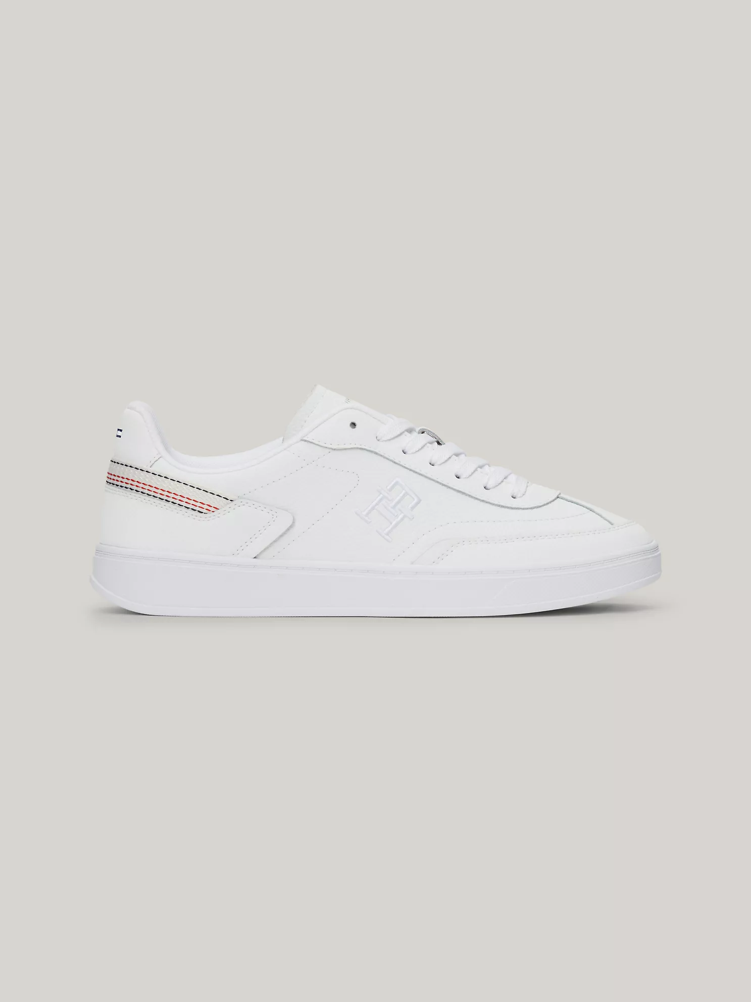 TH Logo Signature Stitch Sneaker - White 1 TH Logo Signature Stitch Sneaker
- White