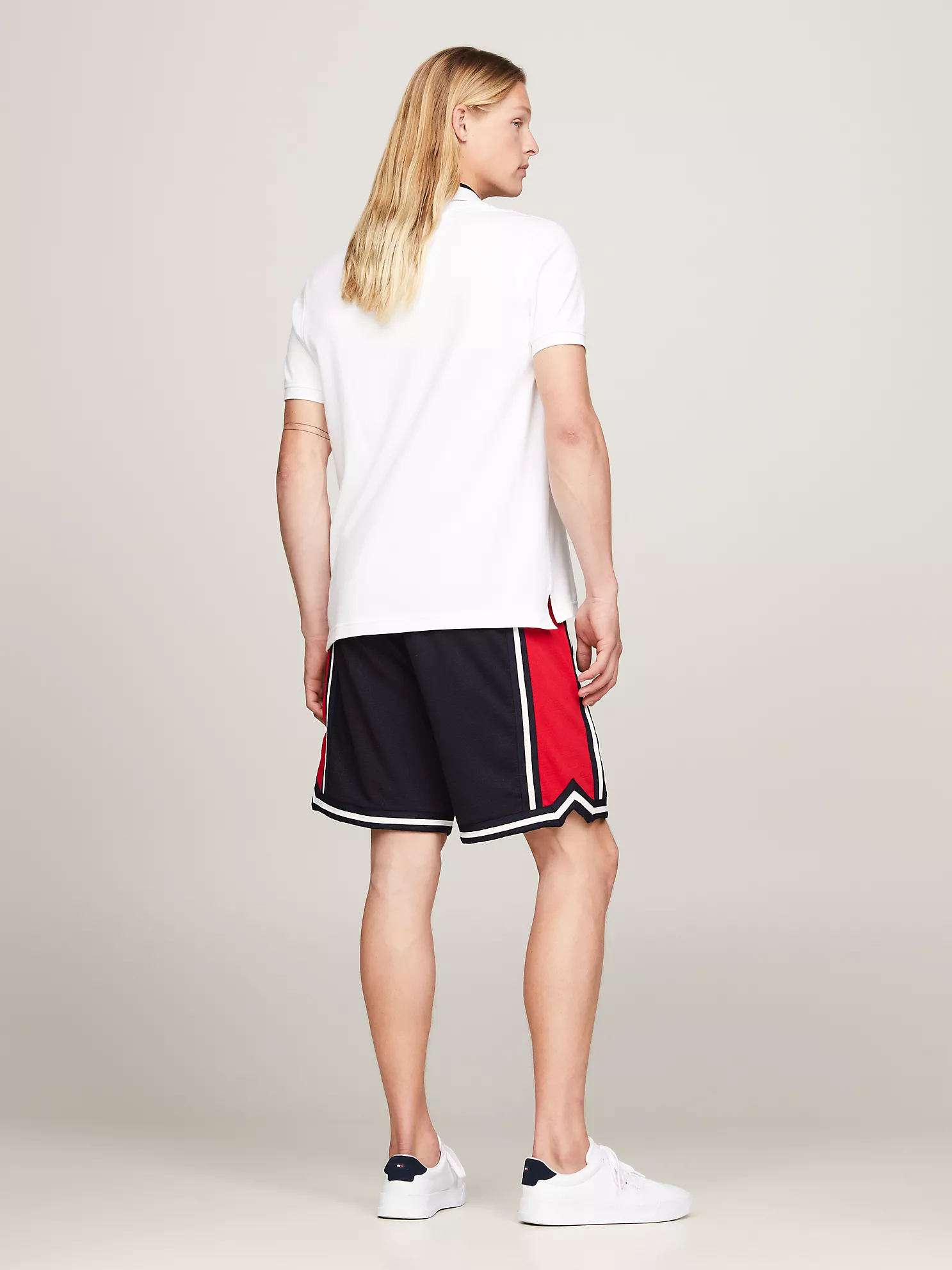 Regular Fit Monotype Logo Patch Polo - White 10 Regular Fit Monotype Logo Patch Polo
- White