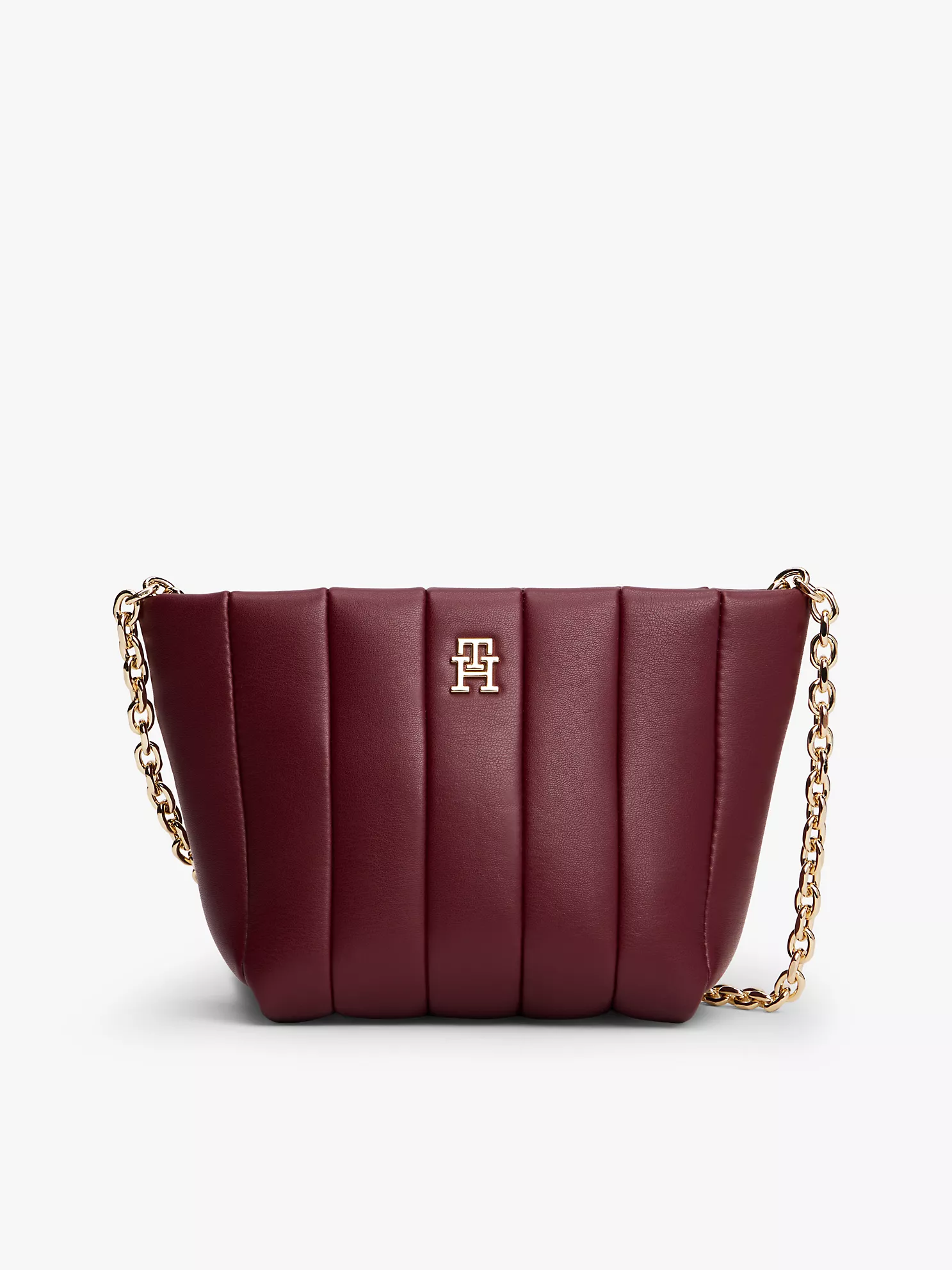 Chain Strap Quilted Crossbody Bag - Deep Rouge 1 Chain Strap Quilted Crossbody Bag
- Deep Rouge