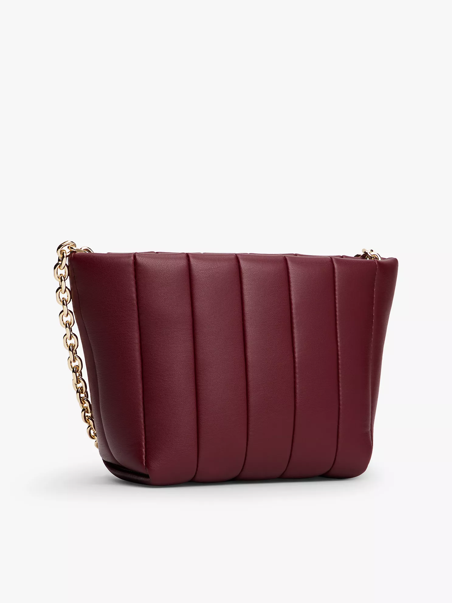 Chain Strap Quilted Crossbody Bag - Deep Rouge 7 Chain Strap Quilted Crossbody Bag
- Deep Rouge