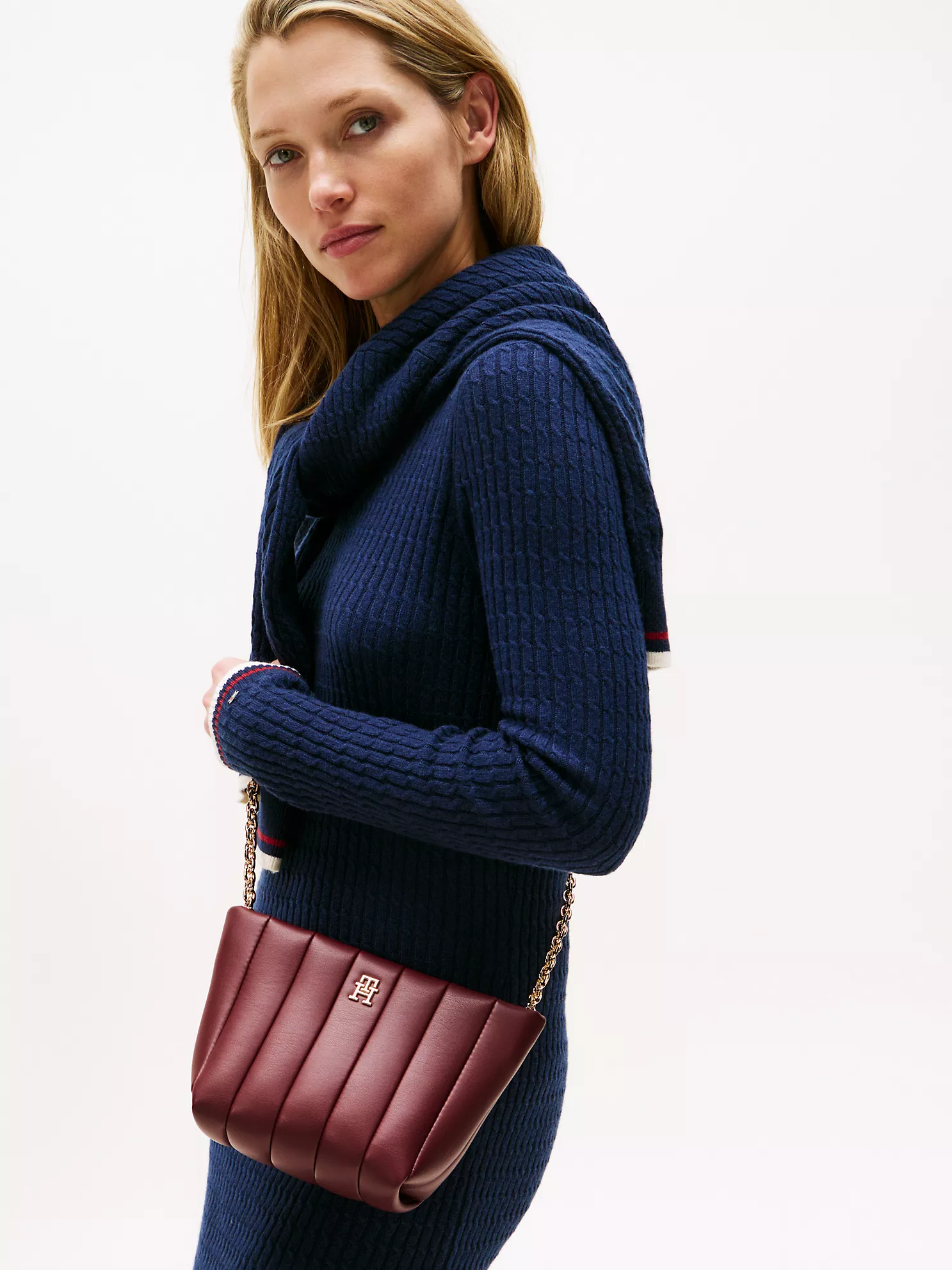 Chain Strap Quilted Crossbody Bag - Deep Rouge 10 Chain Strap Quilted Crossbody Bag
- Deep Rouge