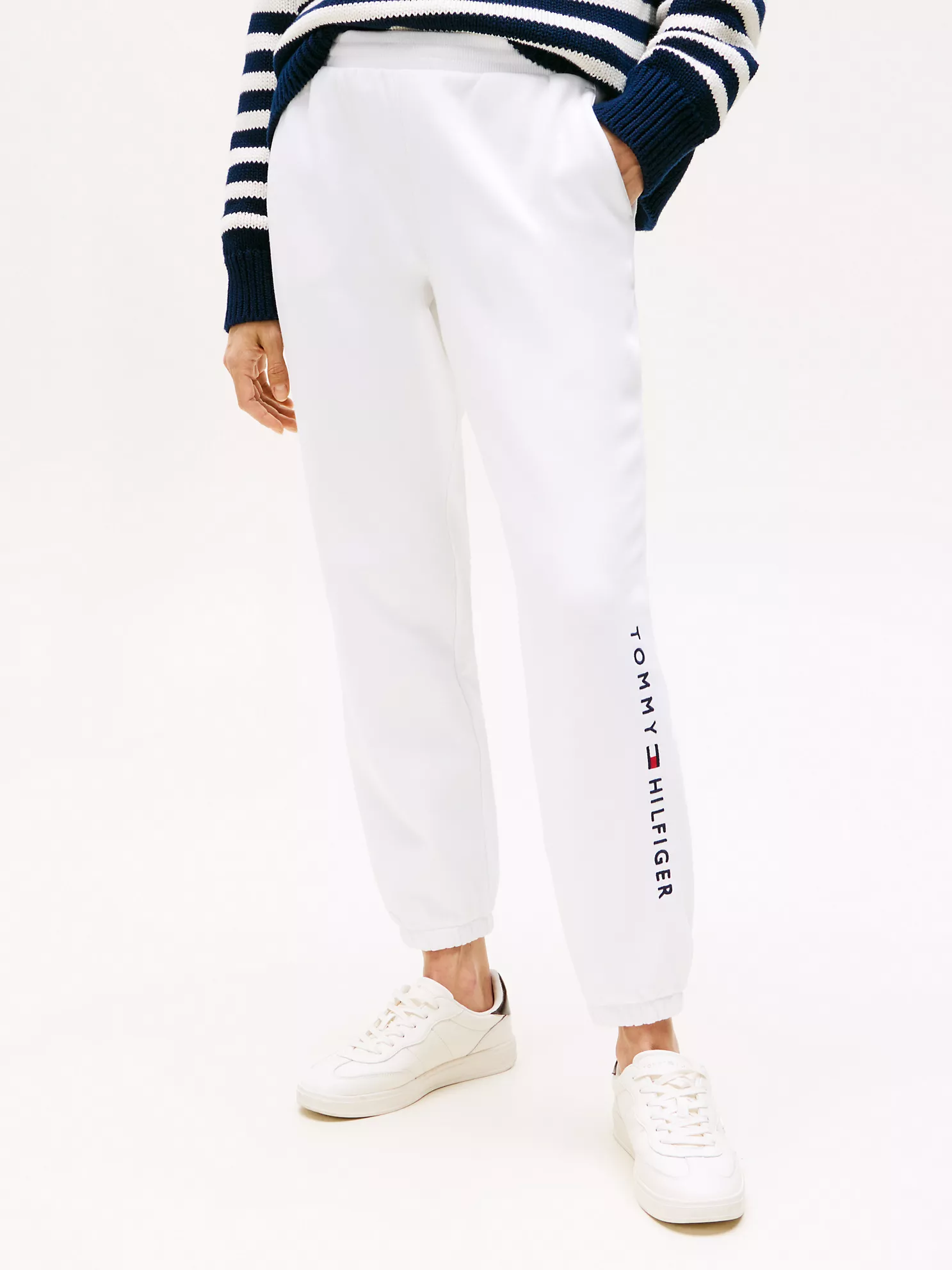Embroidered Tommy Logo Sweatpant - Optic White 7 Embroidered Tommy Logo Sweatpant
- Optic White