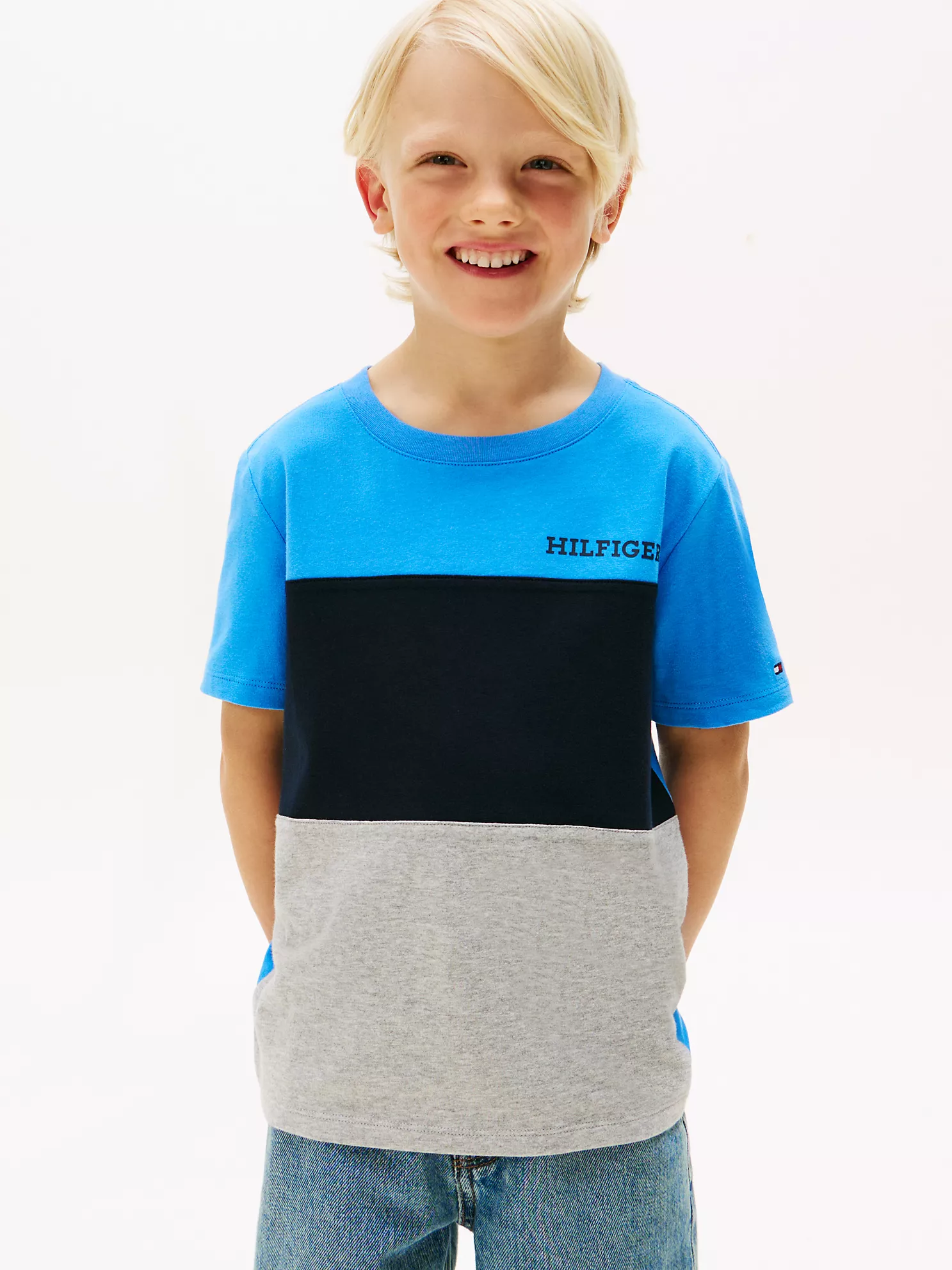 Kids' Monotype Logo Colorblock T-Shirt - Copenhagen Blue 7 Kids' Monotype Logo Colorblock T-Shirt
- Copenhagen Blue