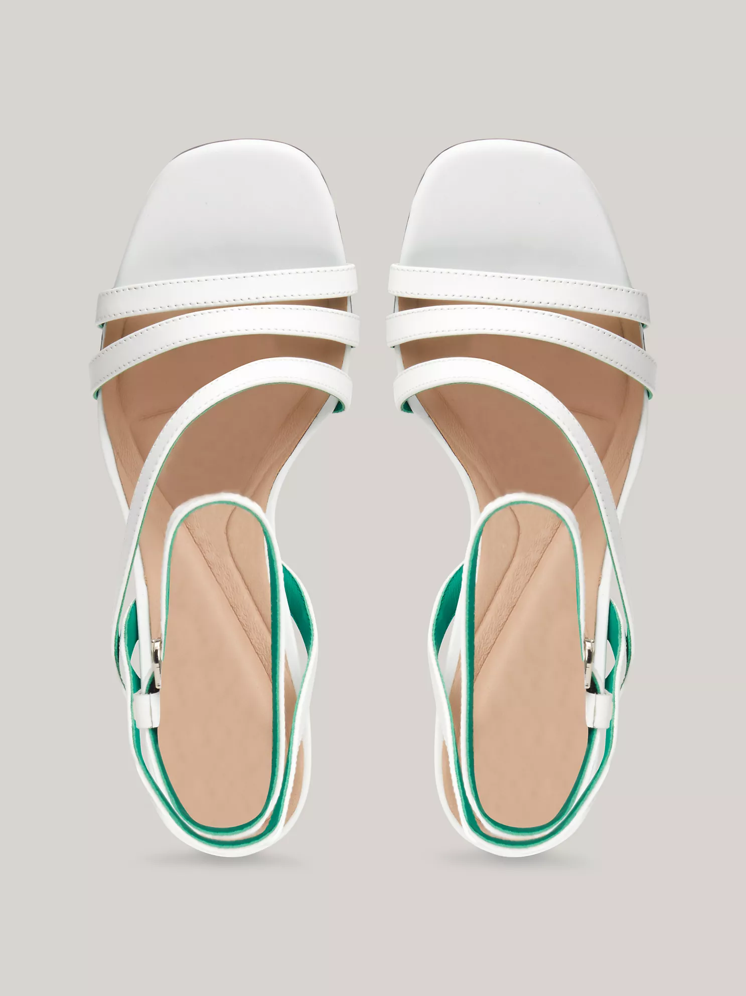 TH Monogram Leather High Heel - Ecru 8 TH Monogram Leather High Heel
- Ecru