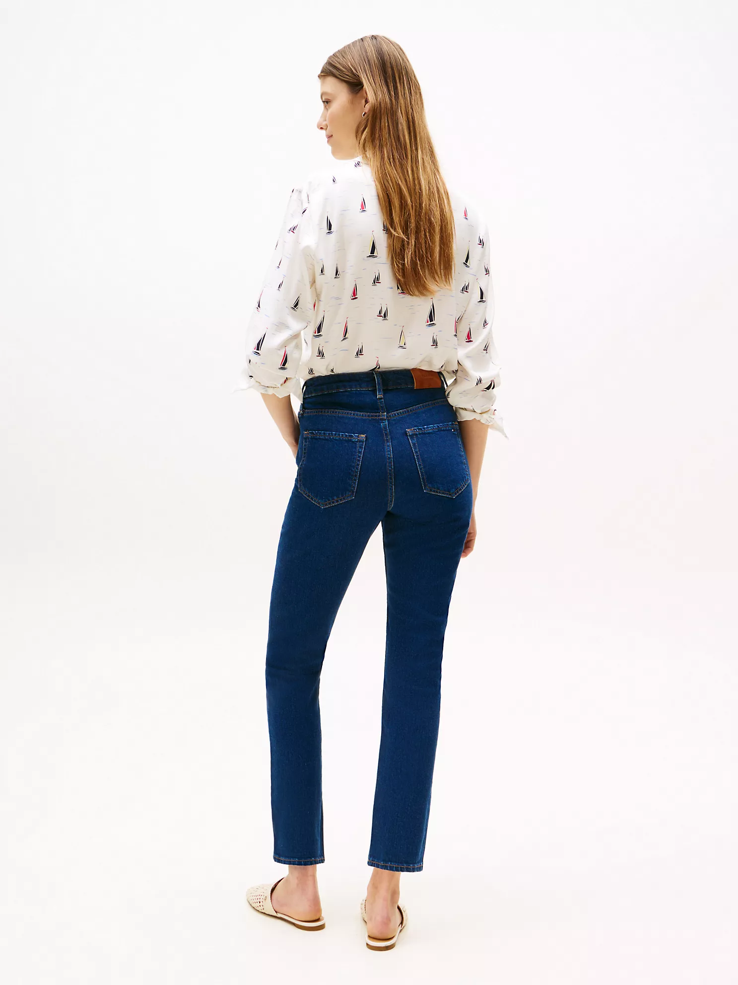 High-Rise Slim Cigarette Jean - Blue Denim 9 High-Rise Slim Cigarette Jean
- Blue Denim