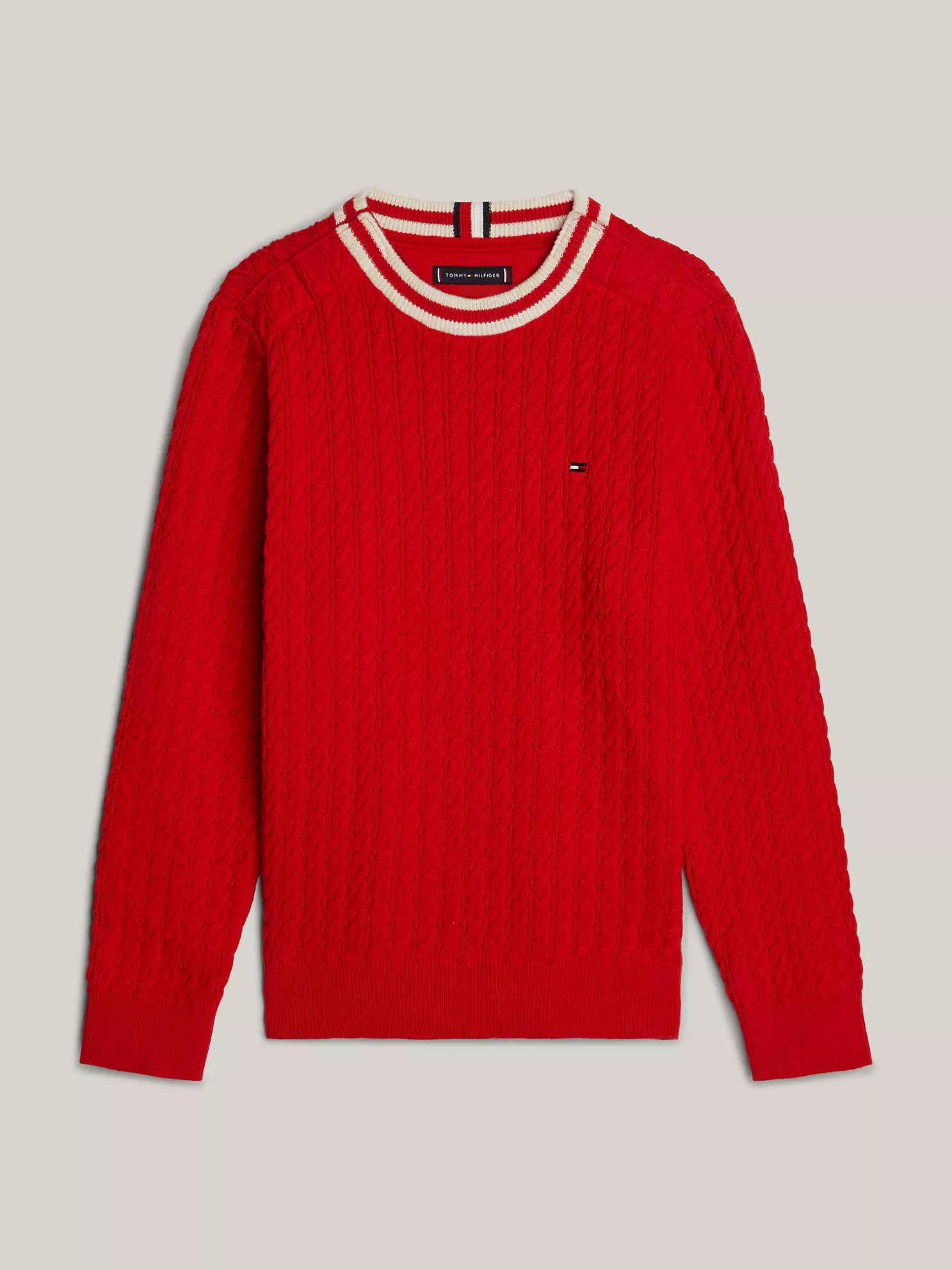 Kids' Cable Knit Crewneck Sweater - Fierce Red 1 Kids' Cable Knit Crewneck Sweater
- Fierce Red