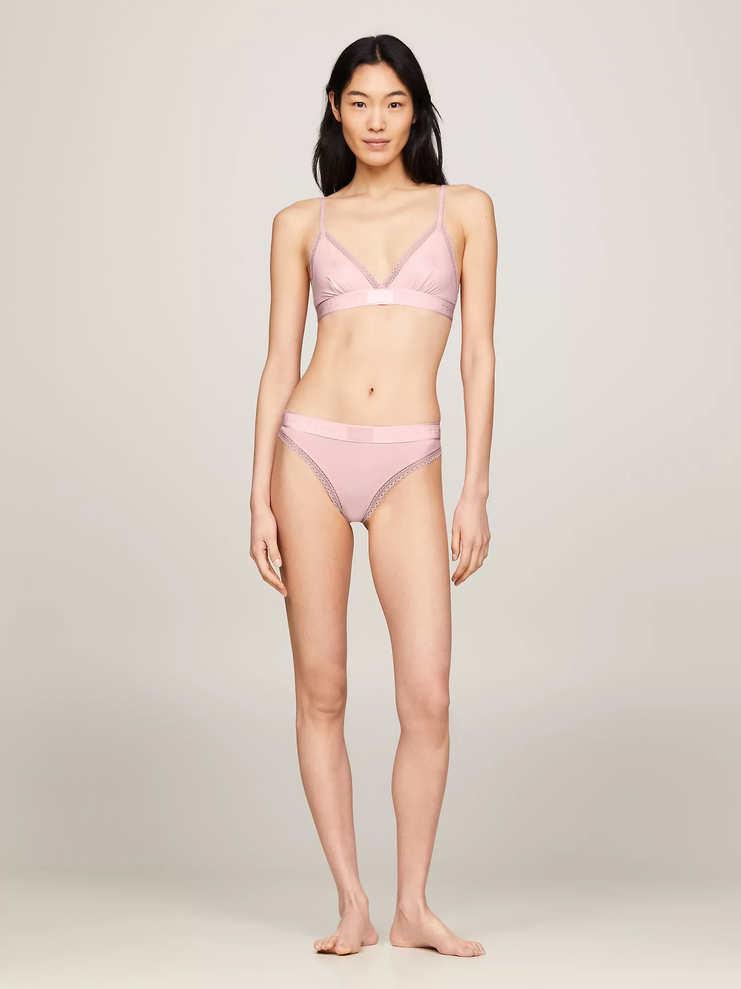 Hilfiger Badge Lace Trim Thong - Whimsy Pink 6 Hilfiger Badge Lace Trim Thong
- Whimsy Pink