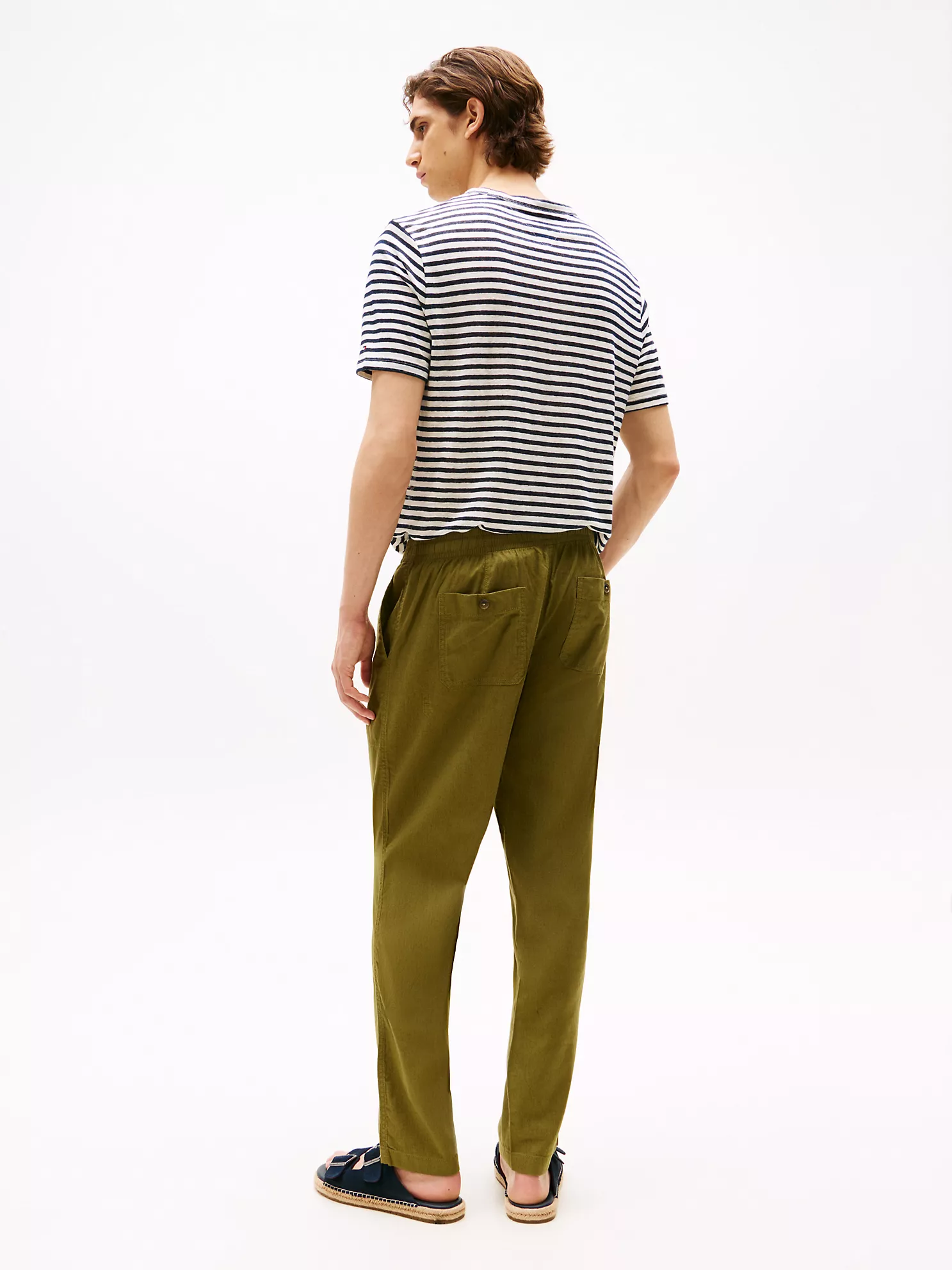 Cotton-Linen Blend Pull-On Pant - Uniform Olive 9 Cotton-Linen Blend Pull-On Pant
- Uniform Olive
