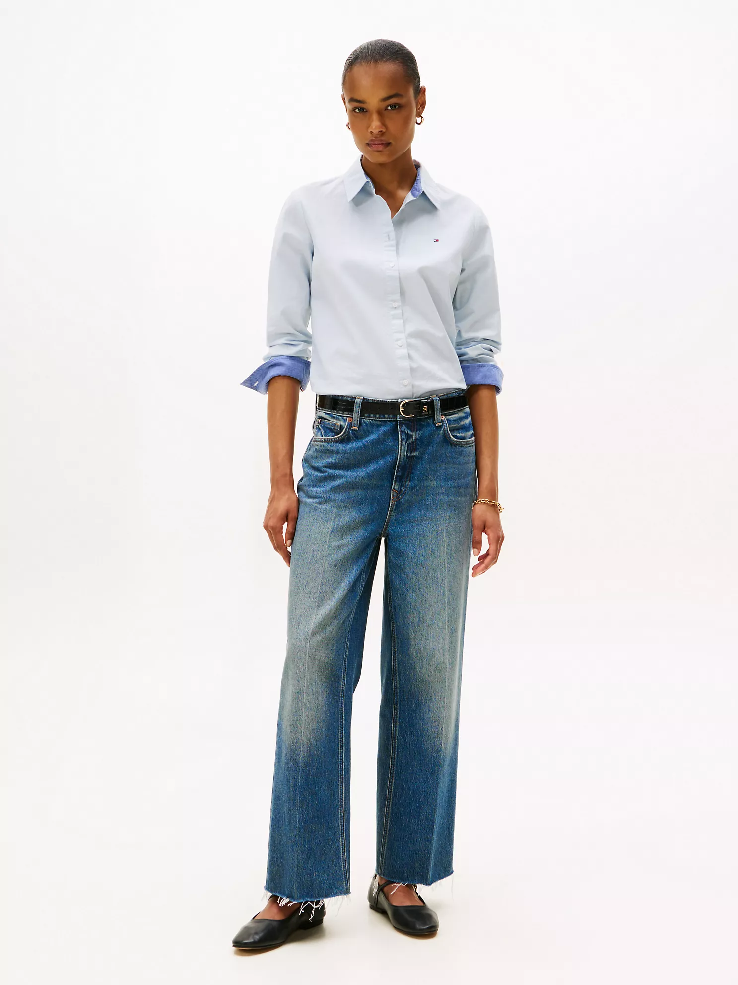 Regular Fit Stretch Oxford Shirt - Light Blue 8 Regular Fit Stretch Oxford Shirt
- Light Blue