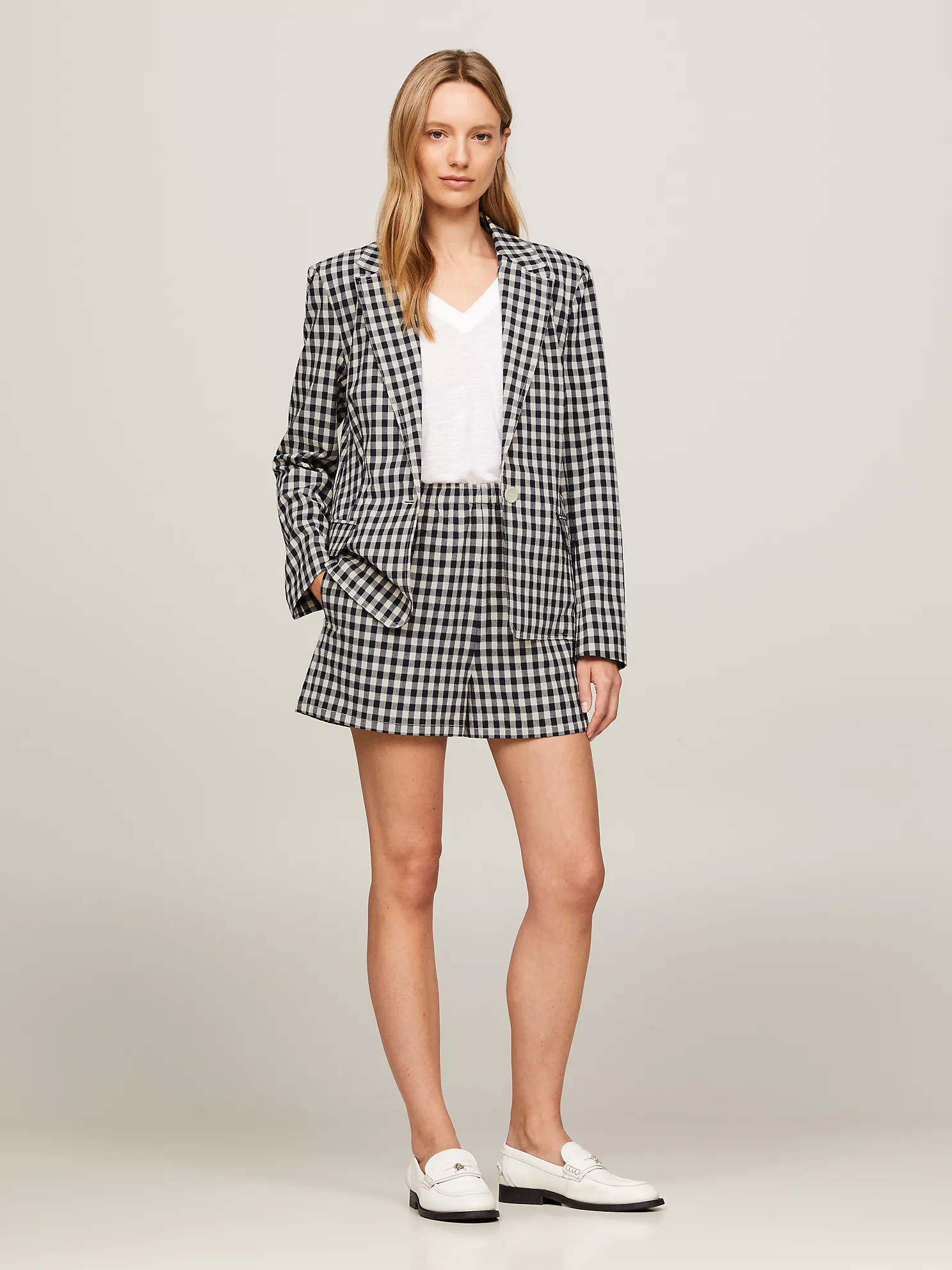 Slim Fit Gingham Check Seersucker Blazer - Navy Gingham 7 Slim Fit Gingham Check Seersucker Blazer
- Navy Gingham