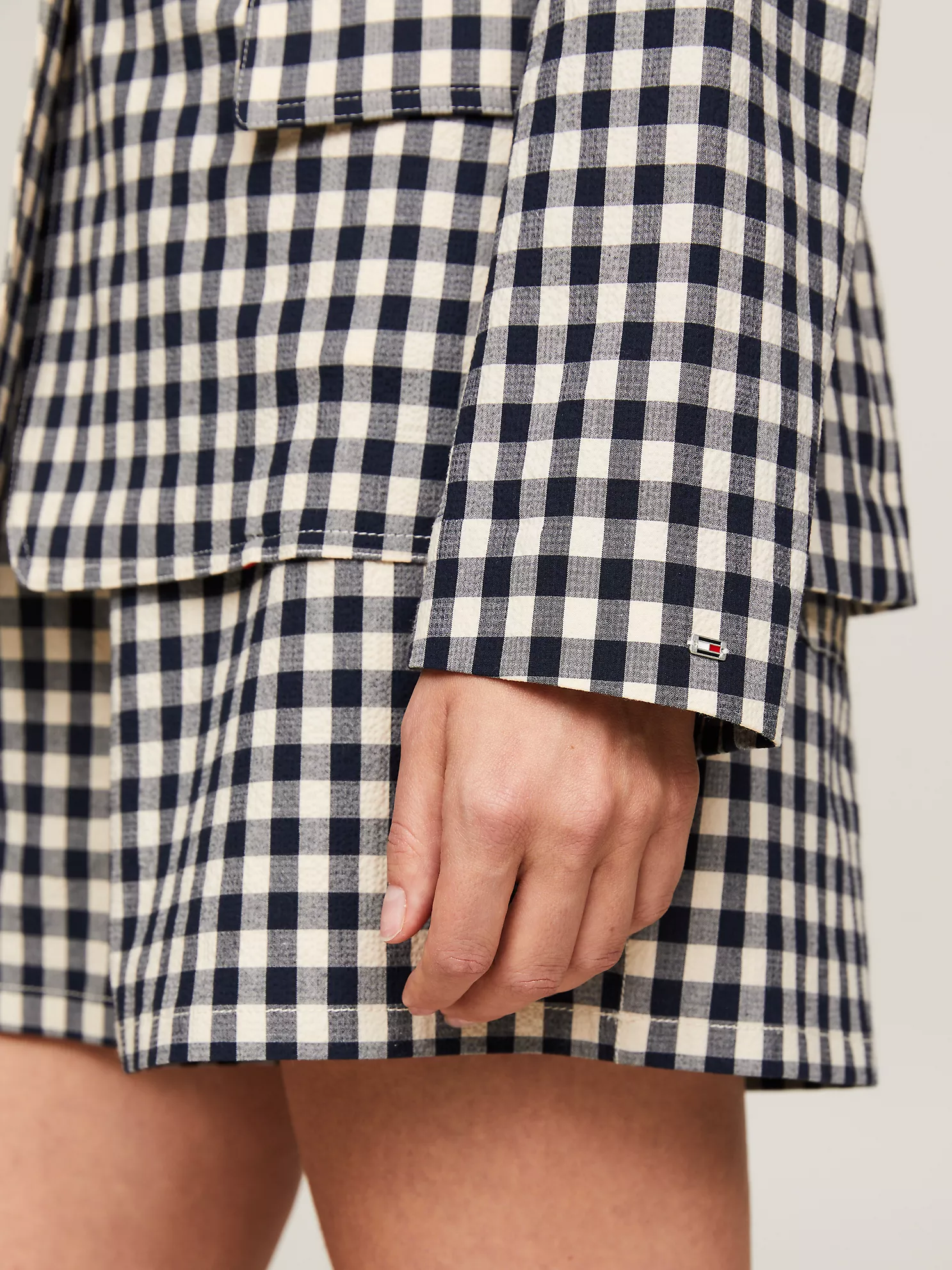 Slim Fit Gingham Check Seersucker Blazer - Navy Gingham 9 Slim Fit Gingham Check Seersucker Blazer
- Navy Gingham