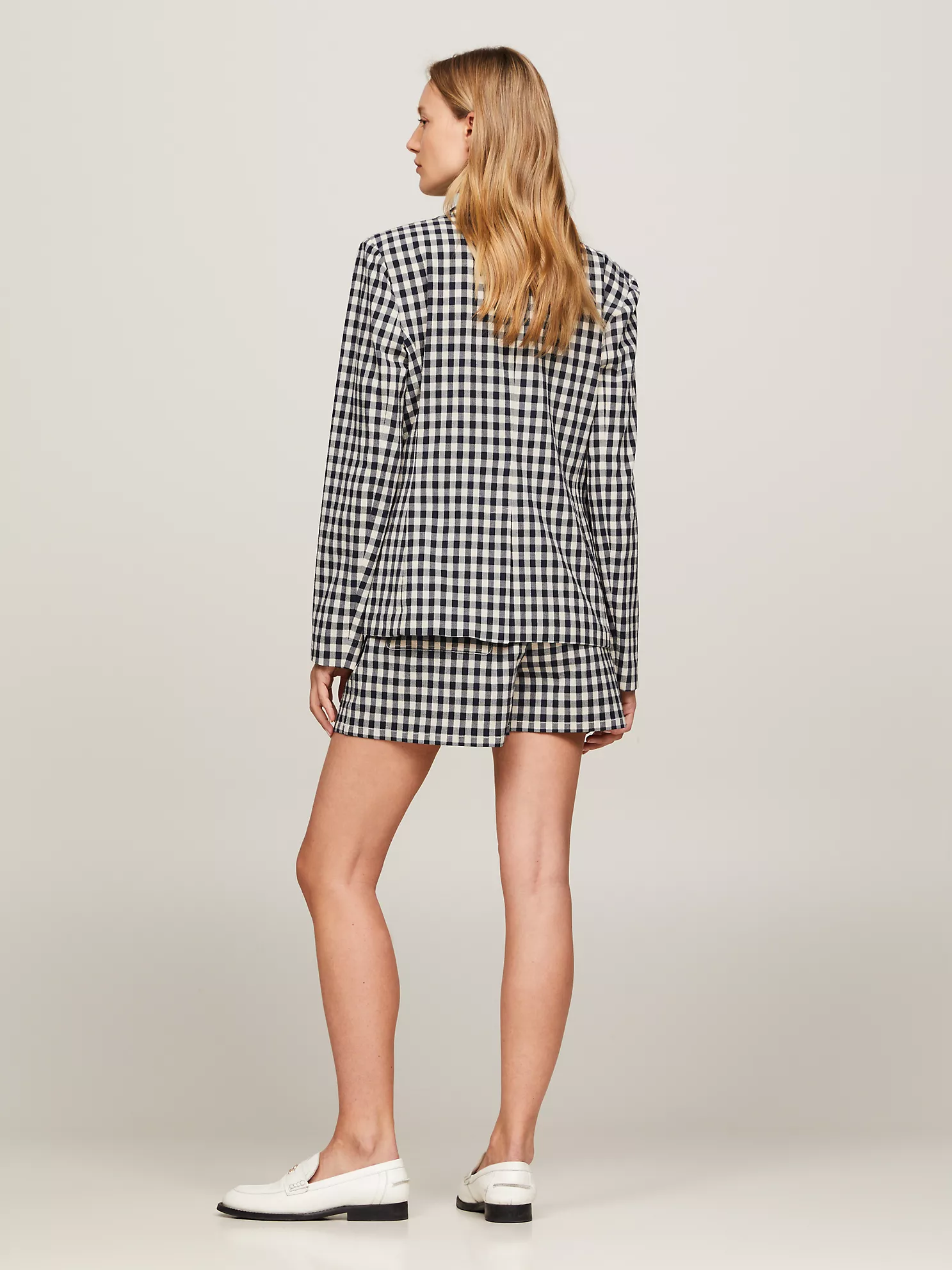 Slim Fit Gingham Check Seersucker Blazer - Navy Gingham 10 Slim Fit Gingham Check Seersucker Blazer
- Navy Gingham