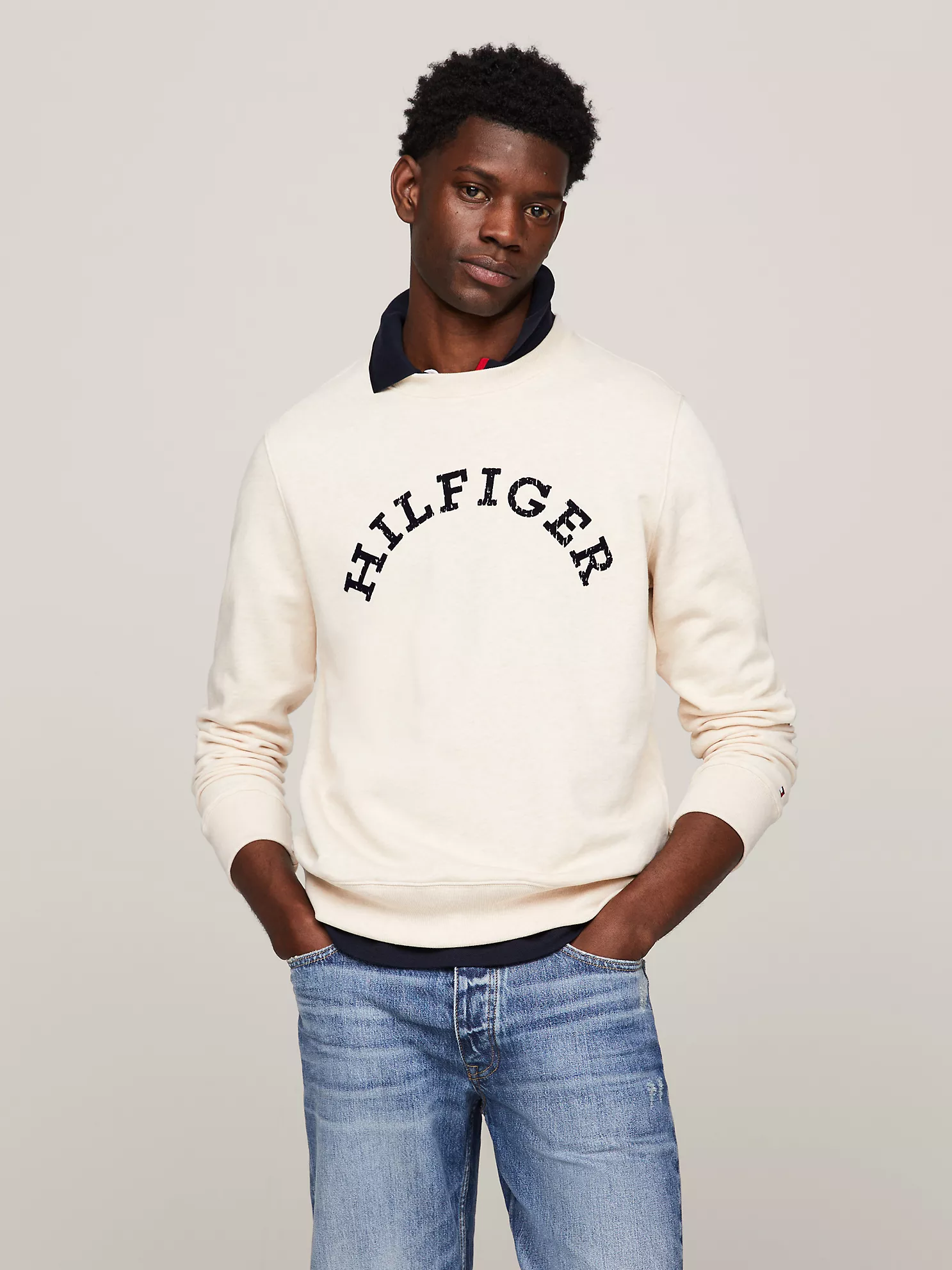 Hilfiger Arch Logo Sweatshirt - Calico Heather 1 Hilfiger Arch Logo Sweatshirt
- Calico Heather