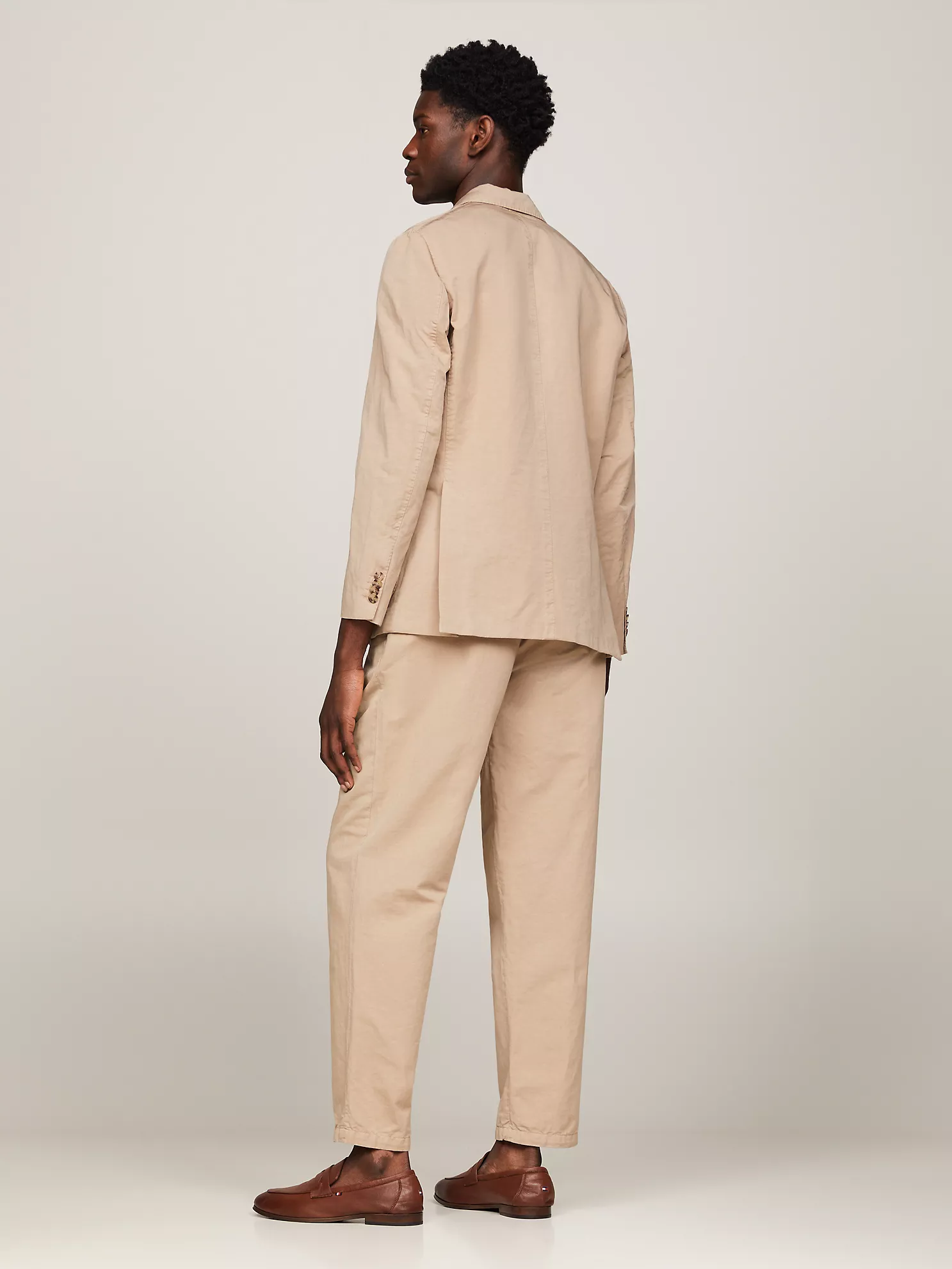 Regular Fit Cotton and Linen Blazer - Beige 11 Regular Fit Cotton and Linen Blazer
- Beige