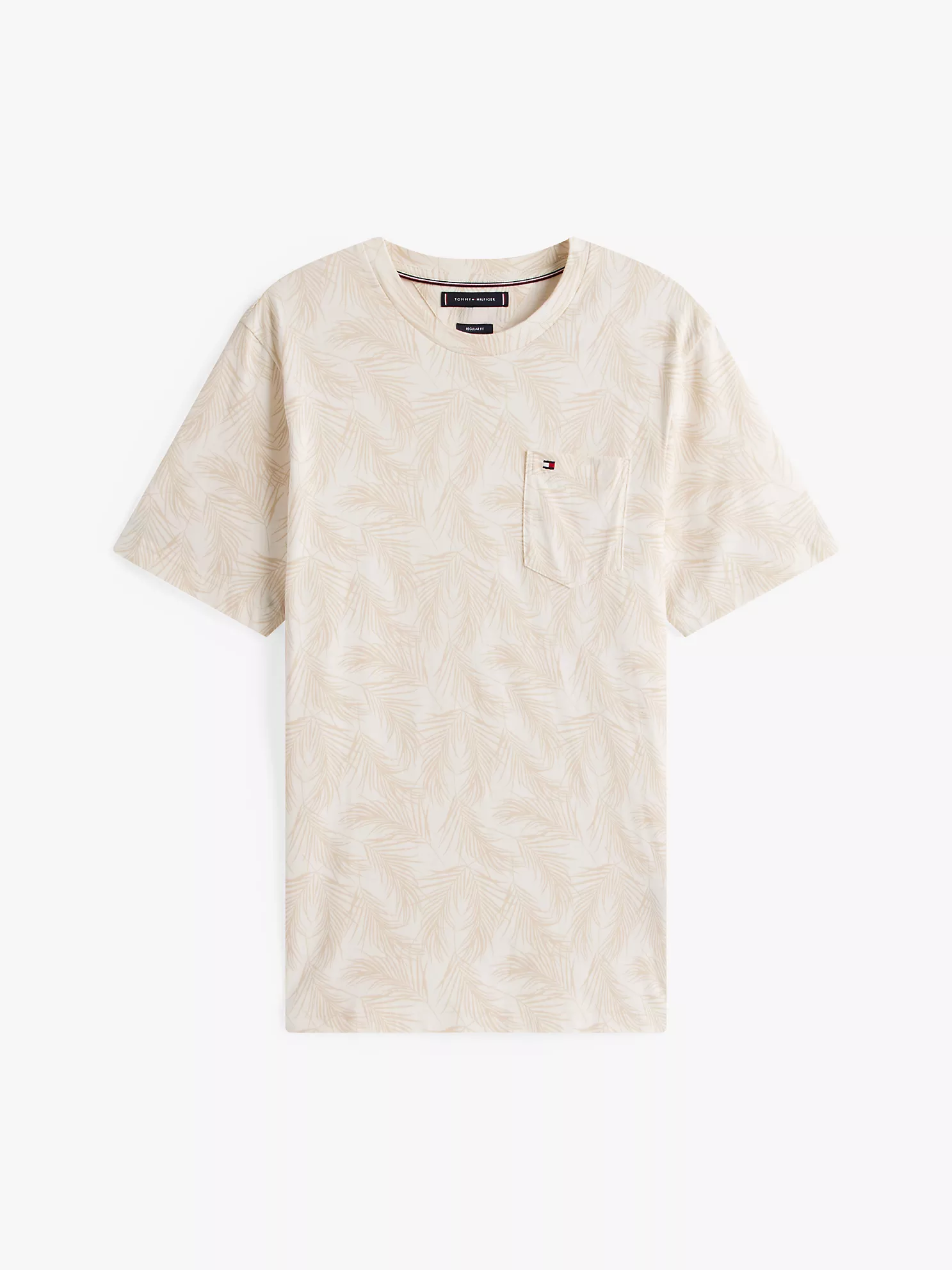 Allover Leaf Print Pocket T-Shirt - Ivory Petal 10 Allover Leaf Print Pocket T-Shirt
- Ivory Petal