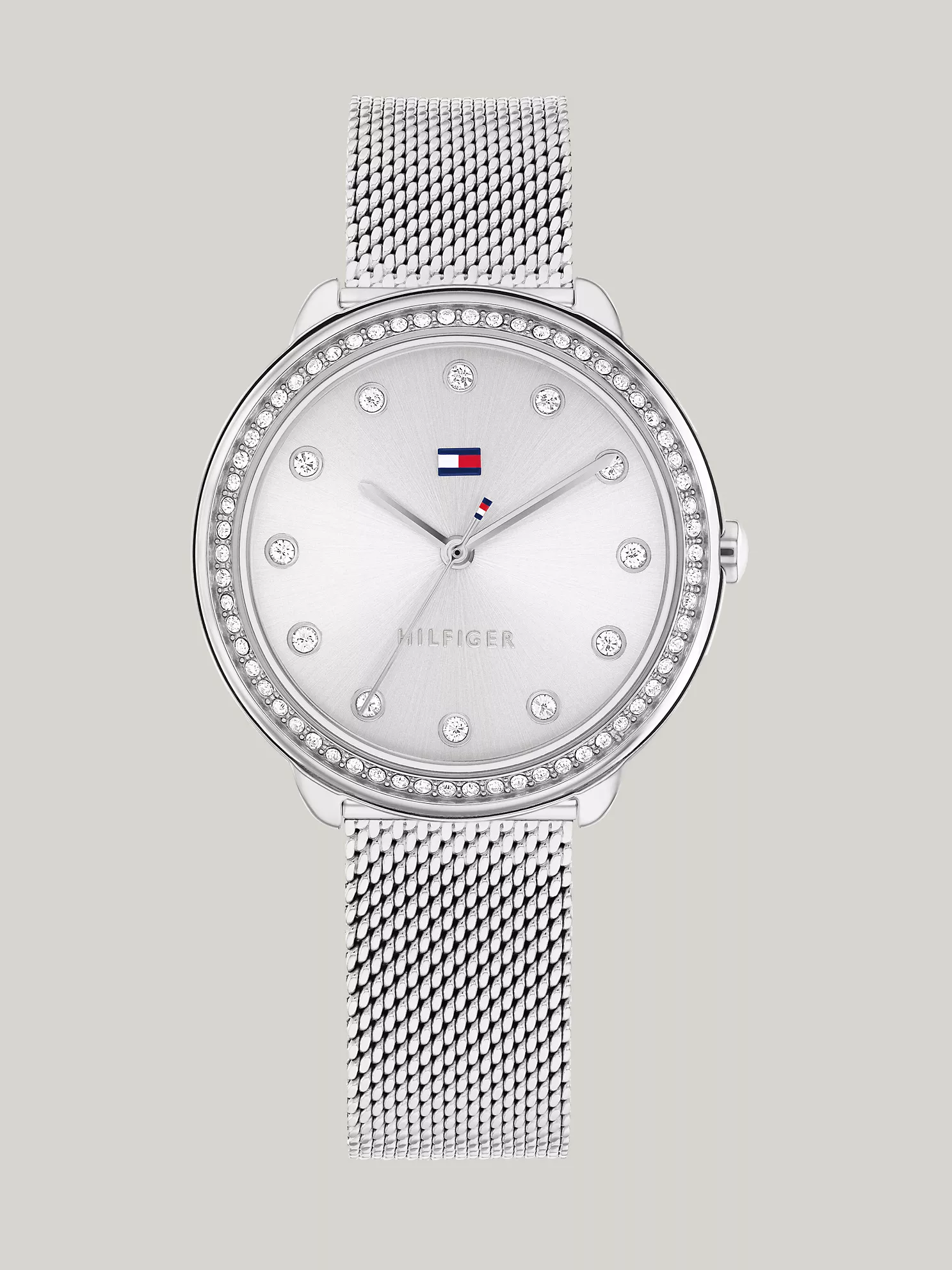 32MM Monochrome Mesh Bracelet Watch
         - Silver