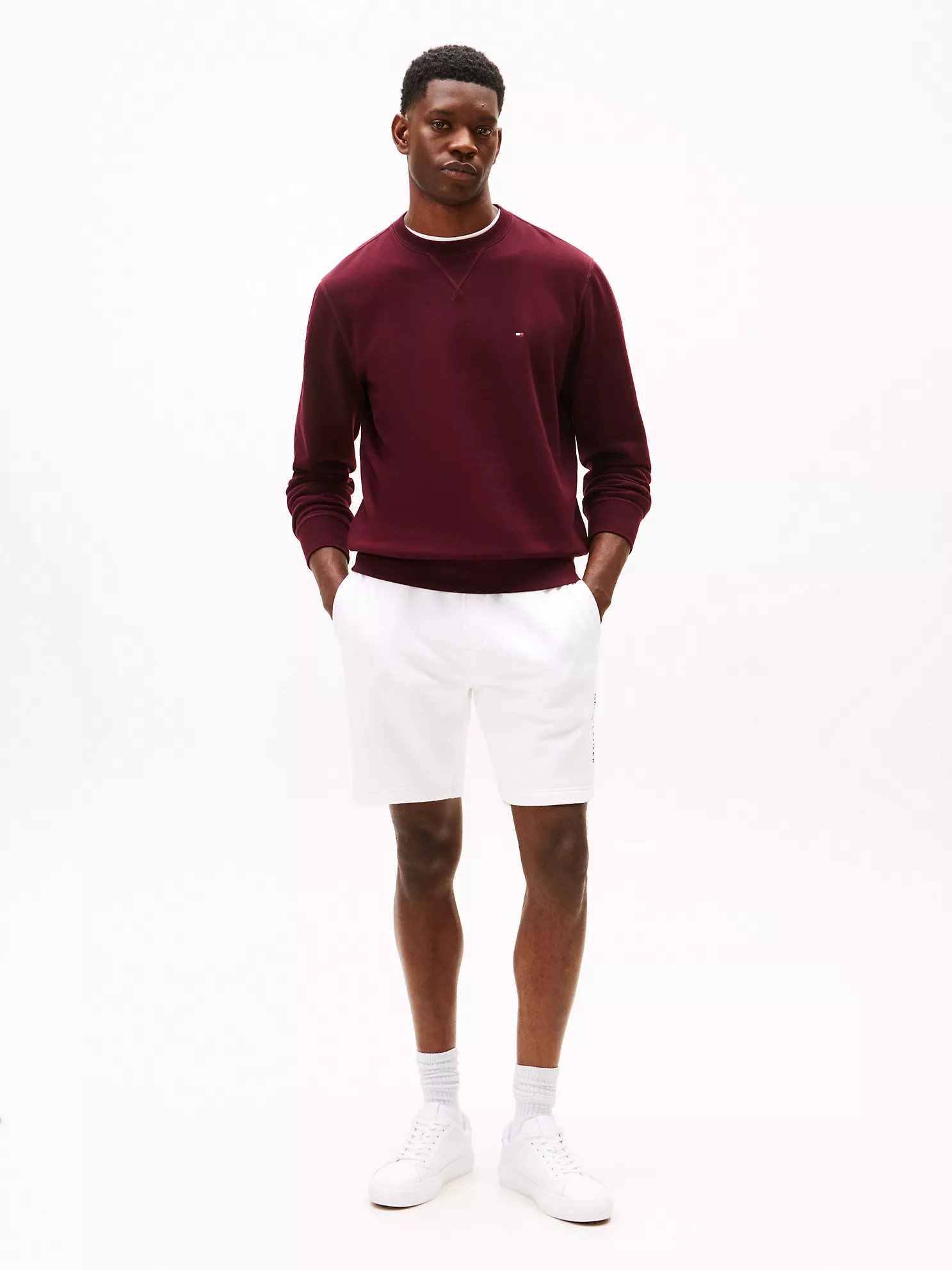 Embroidered Tommy Logo Sweatshort - Fresh White 1 Embroidered Tommy Logo Sweatshort
- Fresh White