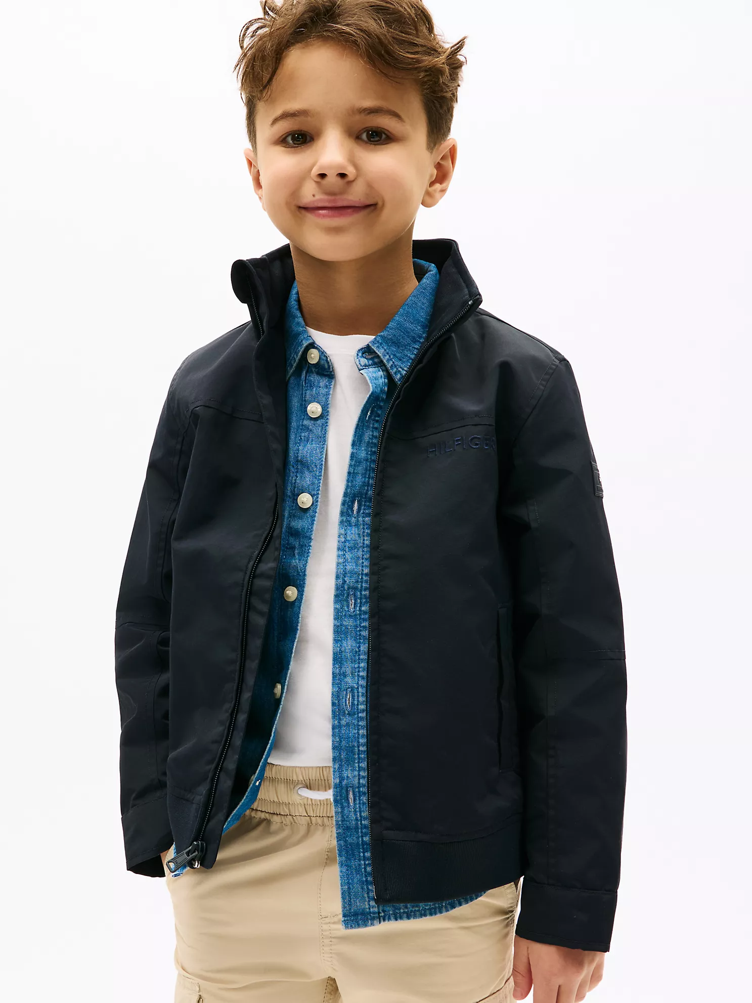Kids' Water-Repellent Regatta Jacket - Navy 1 Kids' Water-Repellent Regatta Jacket
- Navy