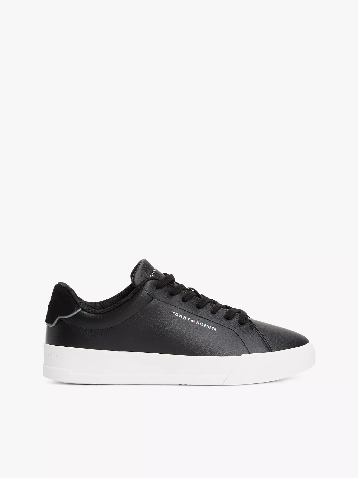 Coated Leather Court Sneaker - Black 1 Coated Leather Court Sneaker
- Black