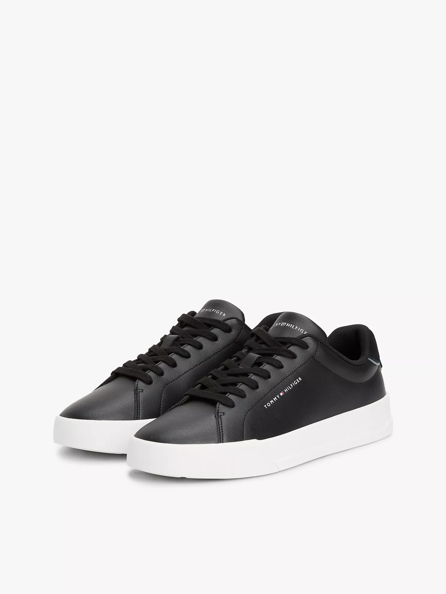 Coated Leather Court Sneaker - Black 9 Coated Leather Court Sneaker
- Black