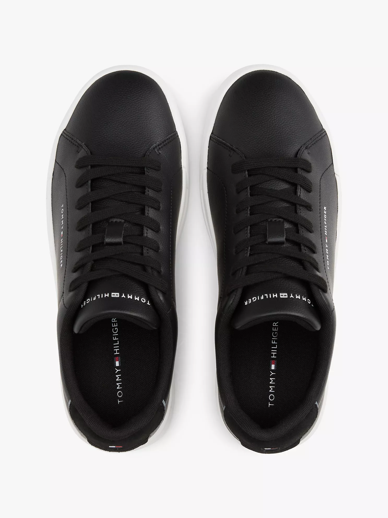Coated Leather Court Sneaker - Black 10 Coated Leather Court Sneaker
- Black