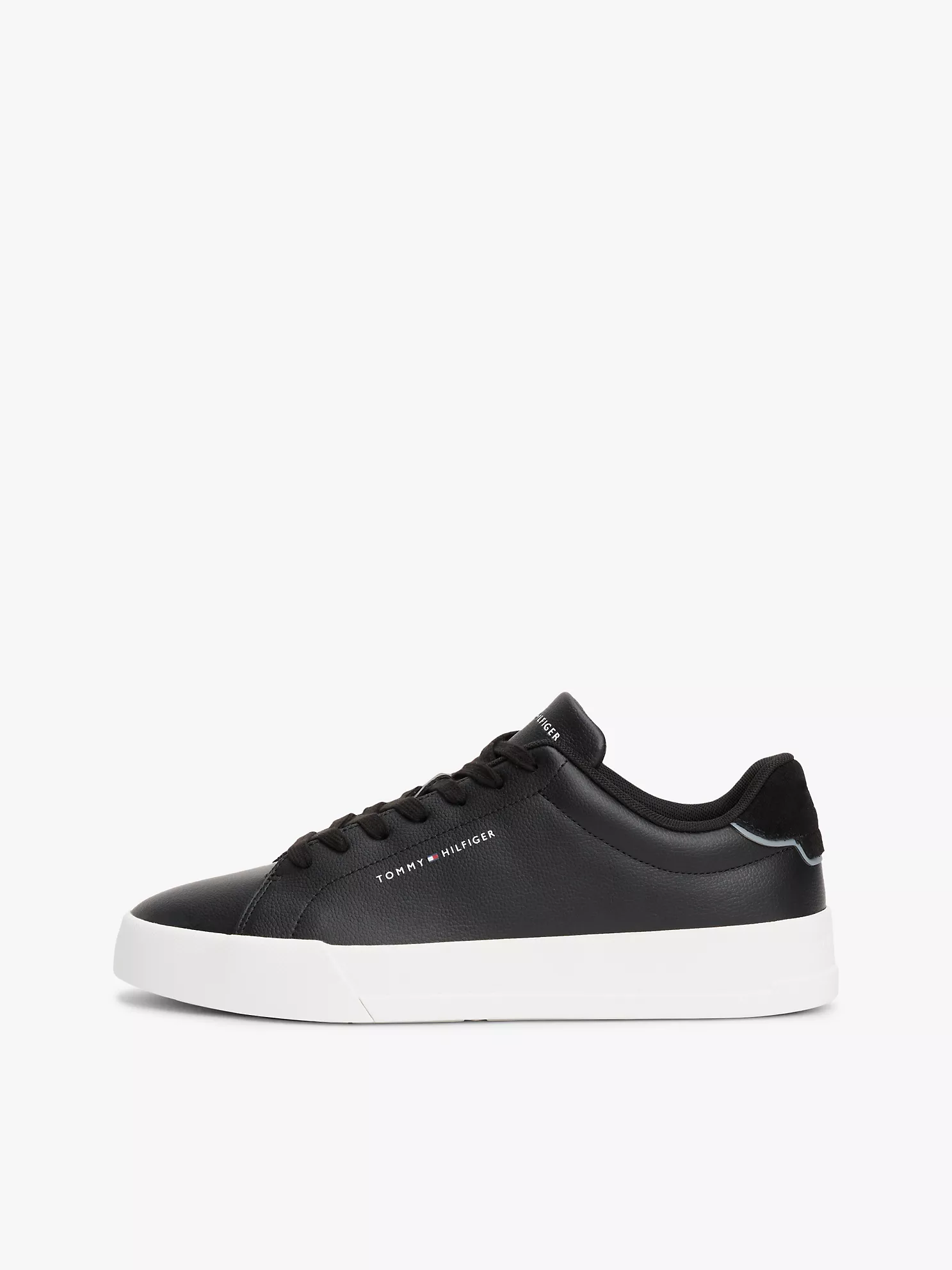 Coated Leather Court Sneaker - Black 14 Coated Leather Court Sneaker
- Black