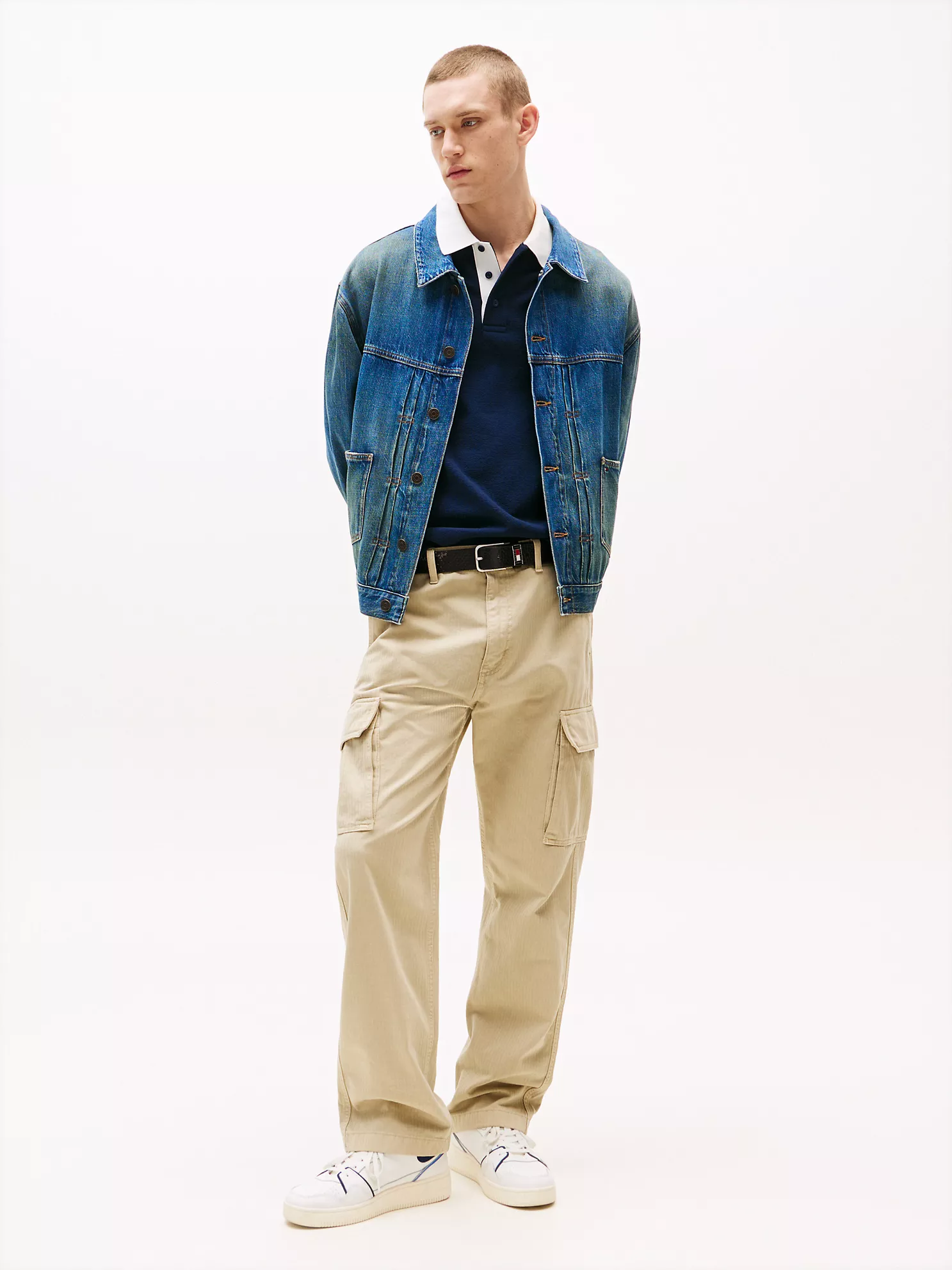 Tommy Jeans Herringbone Cargo Pant - Silt Beige 1 Tommy Jeans Herringbone Cargo Pant
- Silt Beige