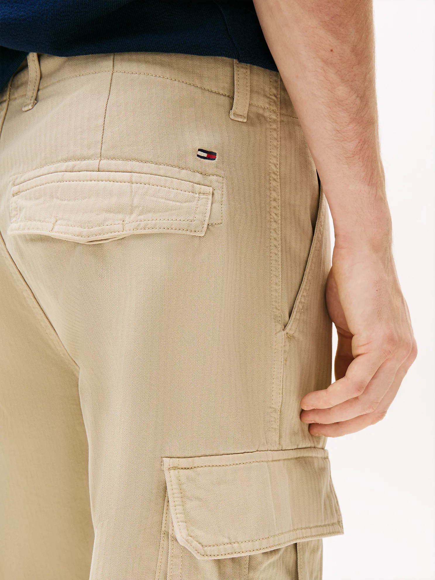 Tommy Jeans Herringbone Cargo Pant - Silt Beige 10 Tommy Jeans Herringbone Cargo Pant
- Silt Beige