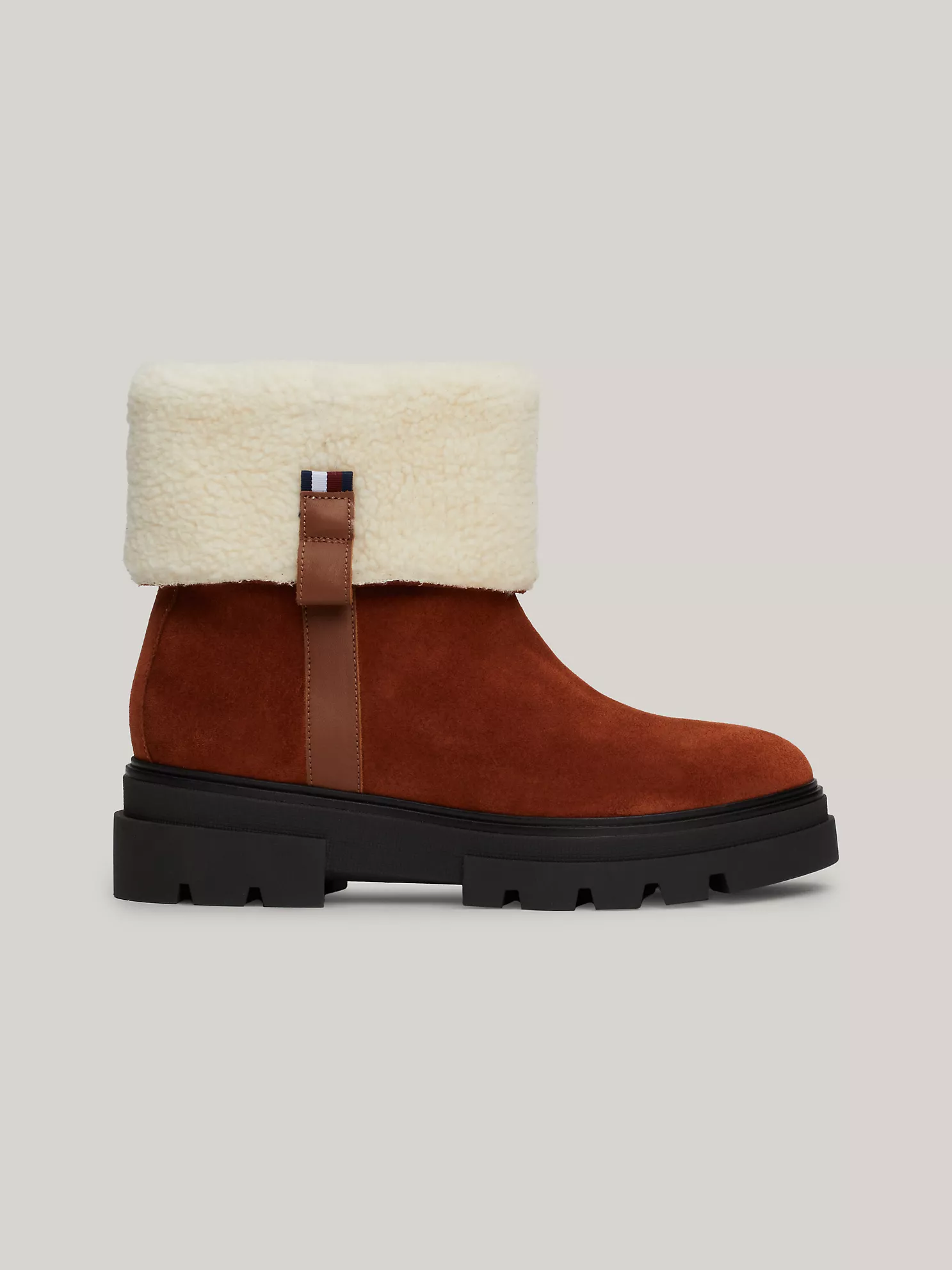 Lined Suede Roll-Down Boot - Cognac Brown 1 Lined Suede Roll-Down Boot
- Cognac Brown