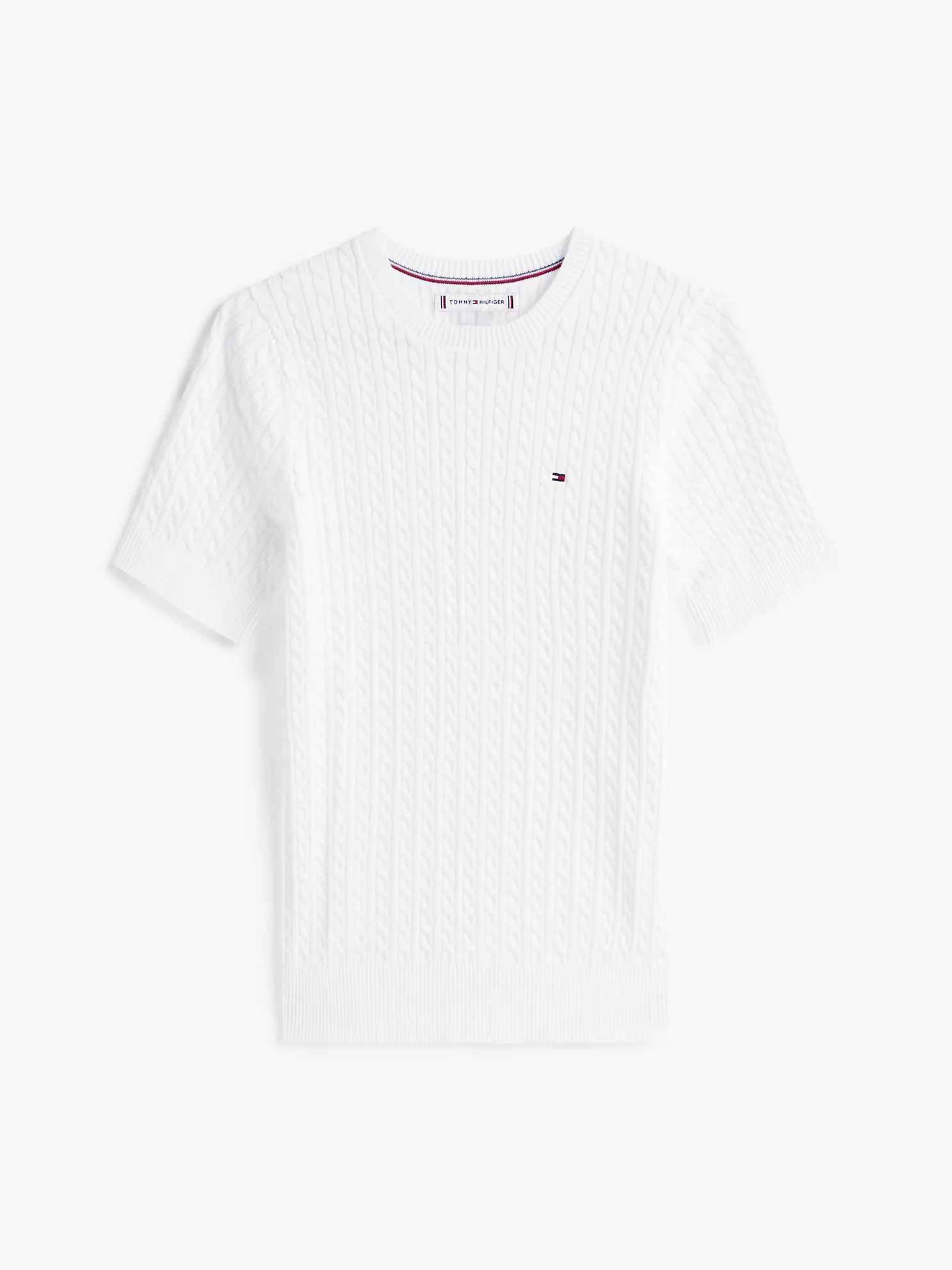 Short-Sleeve Cable Knit Sweater - Ecru 10 Short-Sleeve Cable Knit Sweater
- Ecru