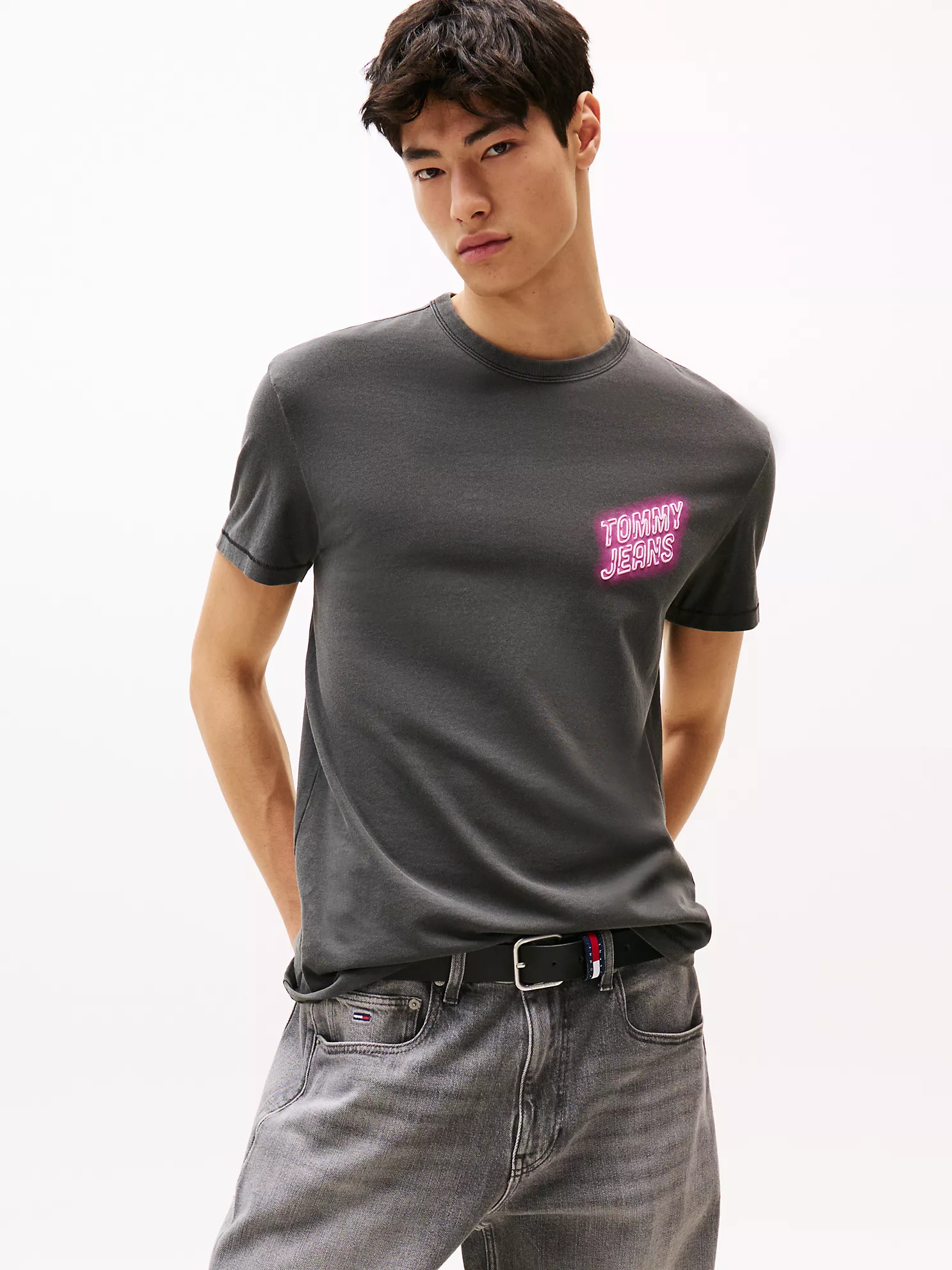 Tommy Jeans Neon Logo T-Shirt - Black 1 Tommy Jeans Neon Logo T-Shirt
- Black