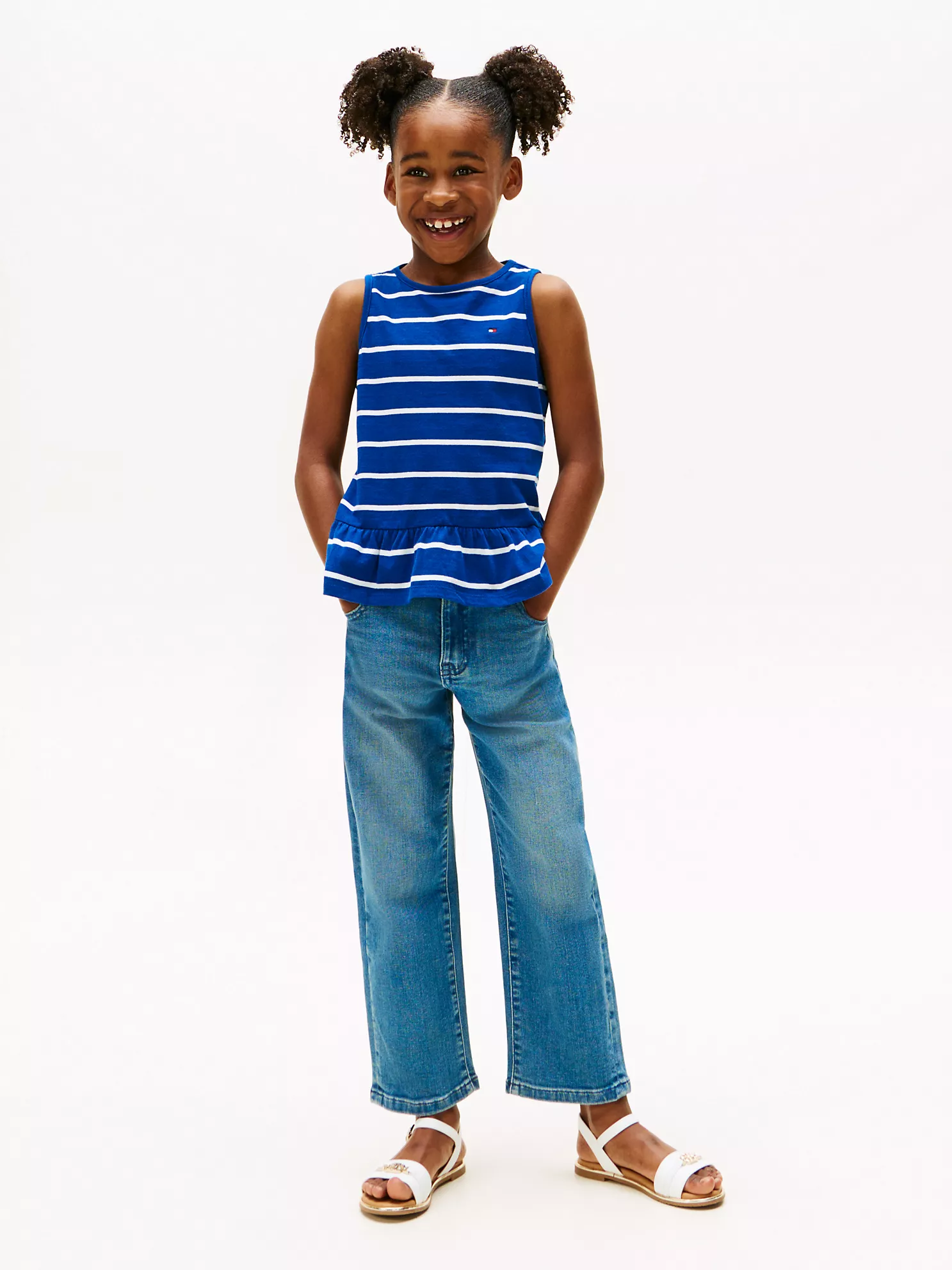 Kids' Light Wash Stretch Girlfriend Jean - Blue 1 Kids' Light Wash Stretch Girlfriend Jean
- Blue