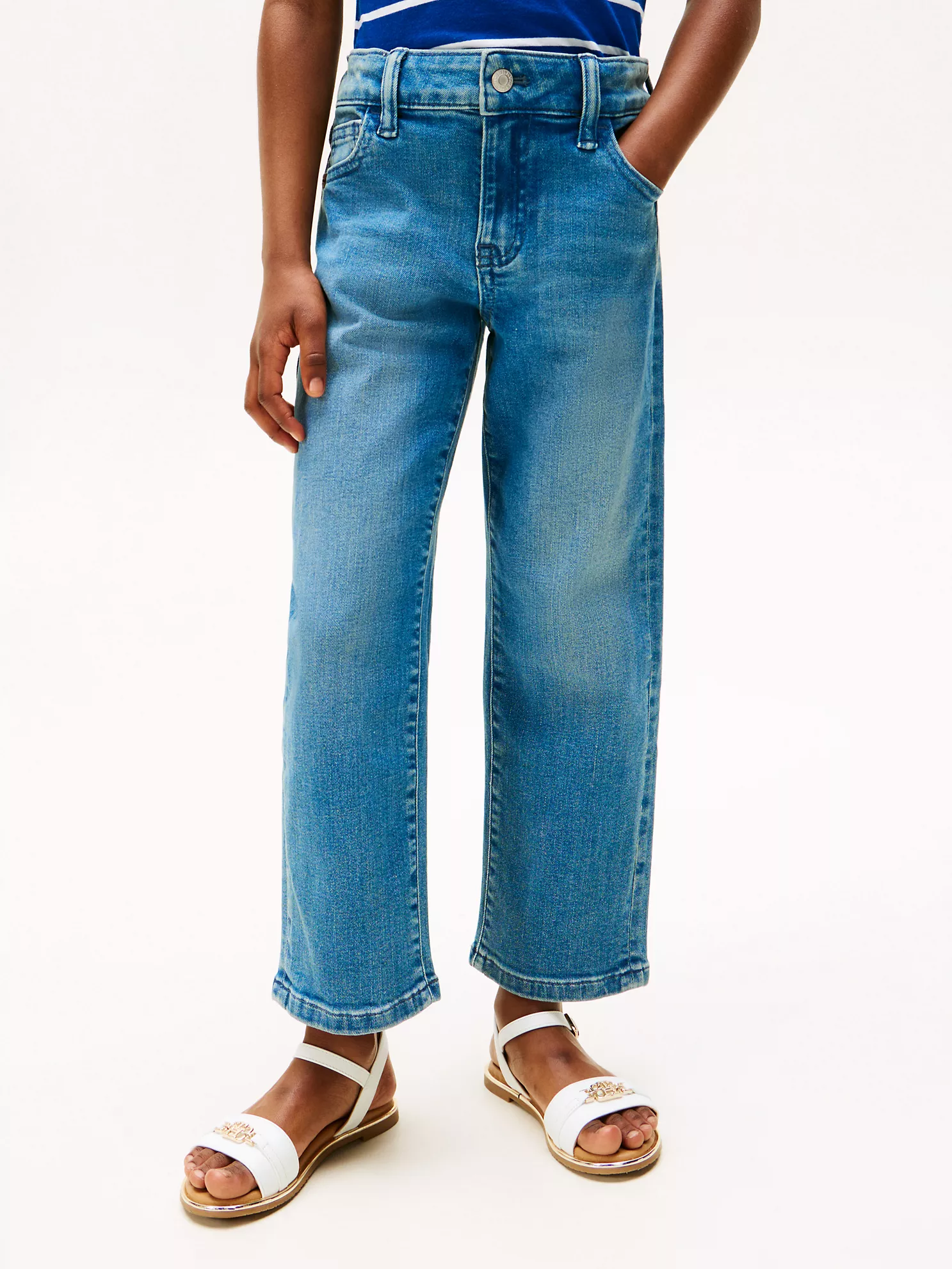 Kids' Light Wash Stretch Girlfriend Jean - Blue 7 Kids' Light Wash Stretch Girlfriend Jean
- Blue