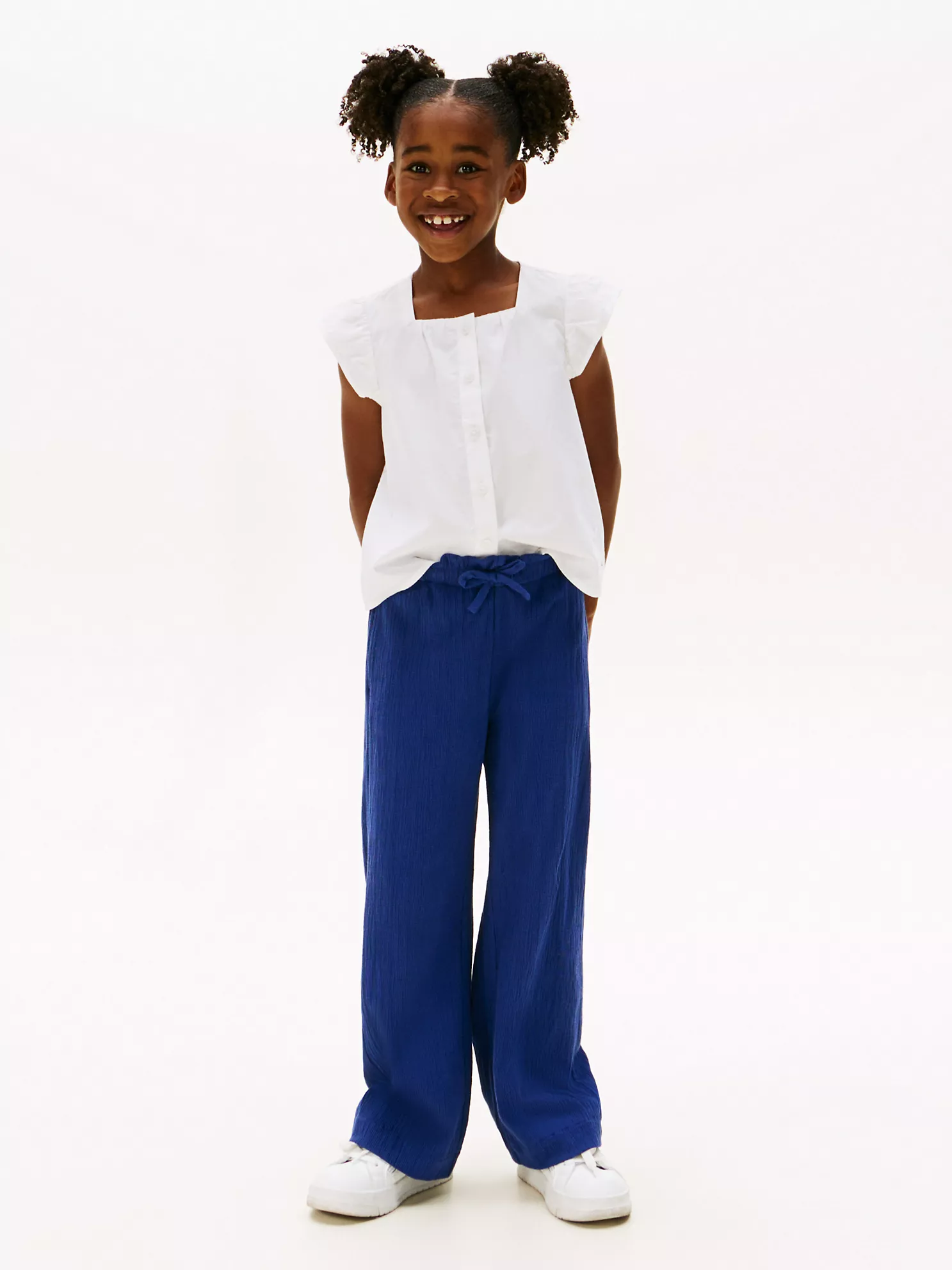 Kids' Wide-Leg Stretchy Gauze Pant - Blue Ink 1 Kids' Wide-Leg Stretchy Gauze Pant
- Blue Ink
