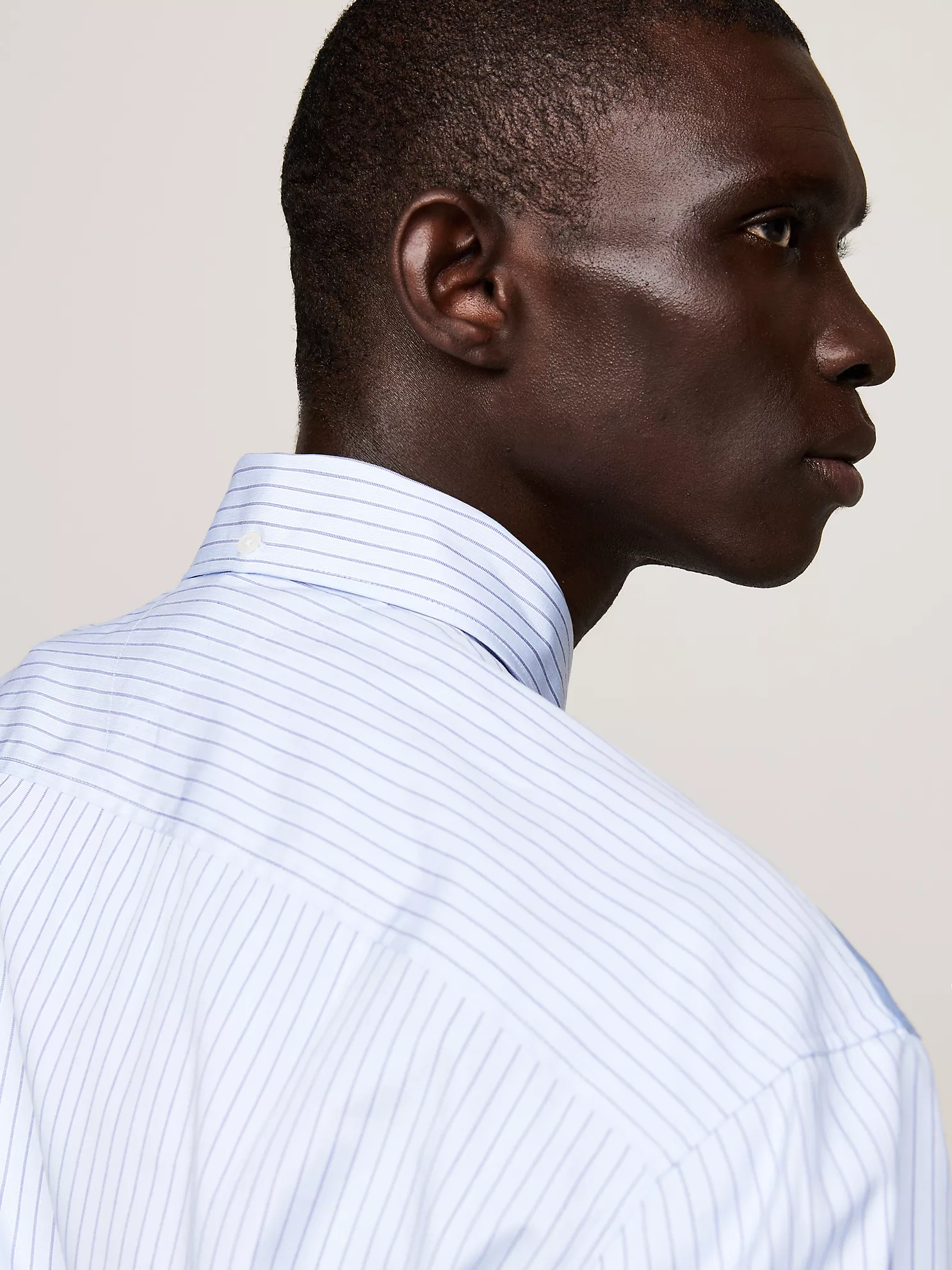 Crest Logo Ithaca Stripe Panel Shirt - Vessel Blue 7 Crest Logo Ithaca Stripe Panel Shirt
- Vessel Blue