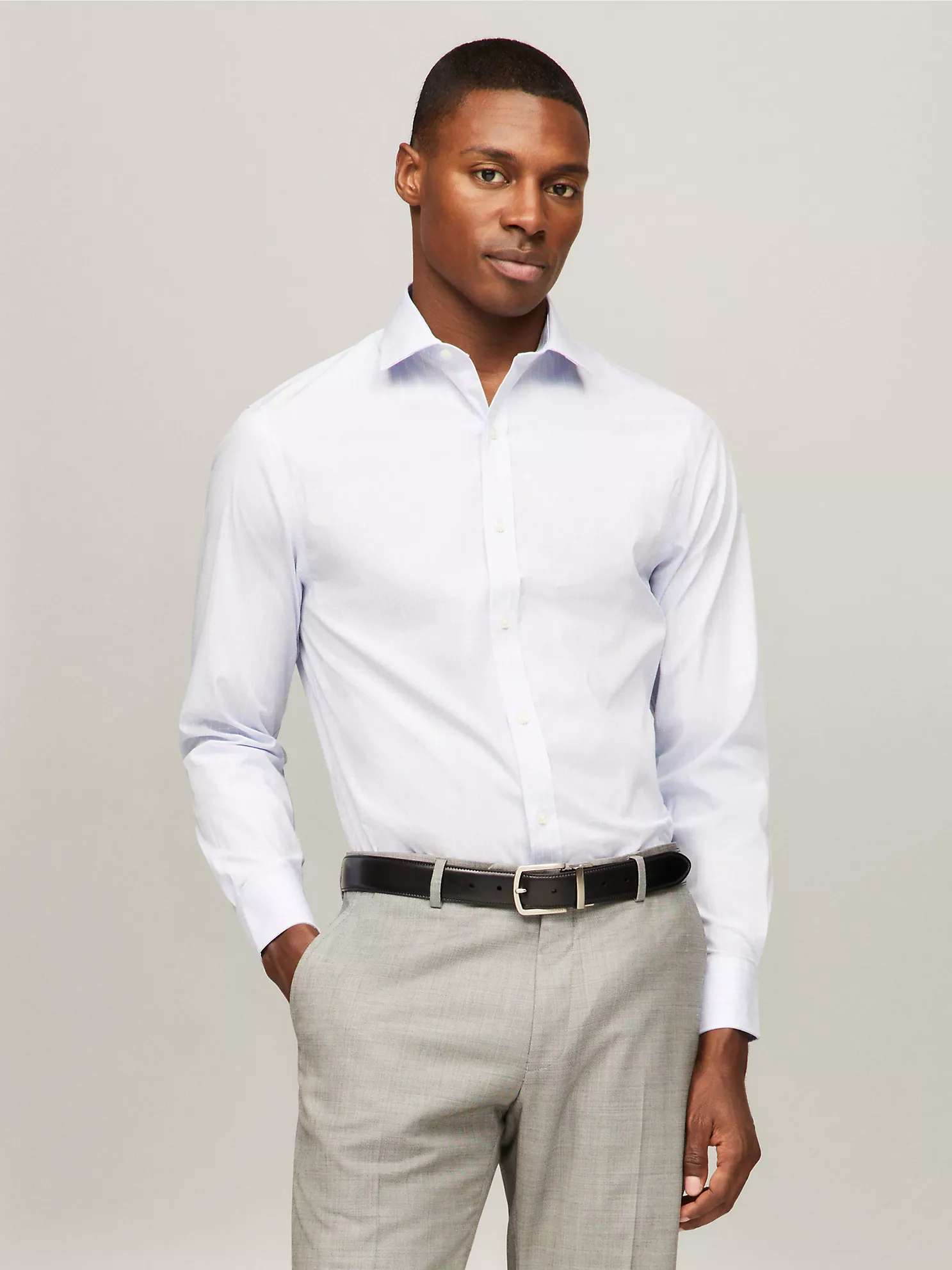 Slim Fit THFlex Dress Shirt
         - Blue