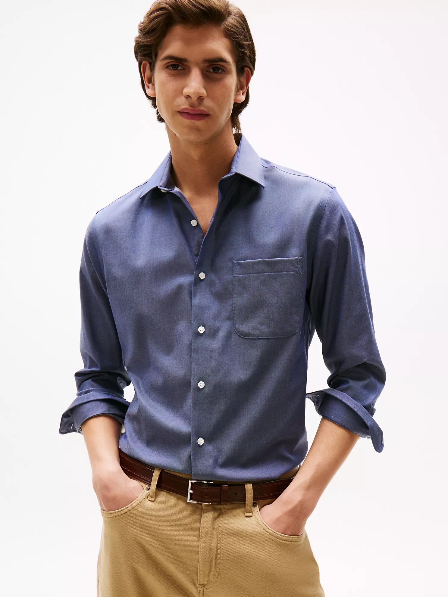 Regular Fit THFlex Dress Shirt - Peacoat 1 Regular Fit THFlex Dress Shirt
- Peacoat