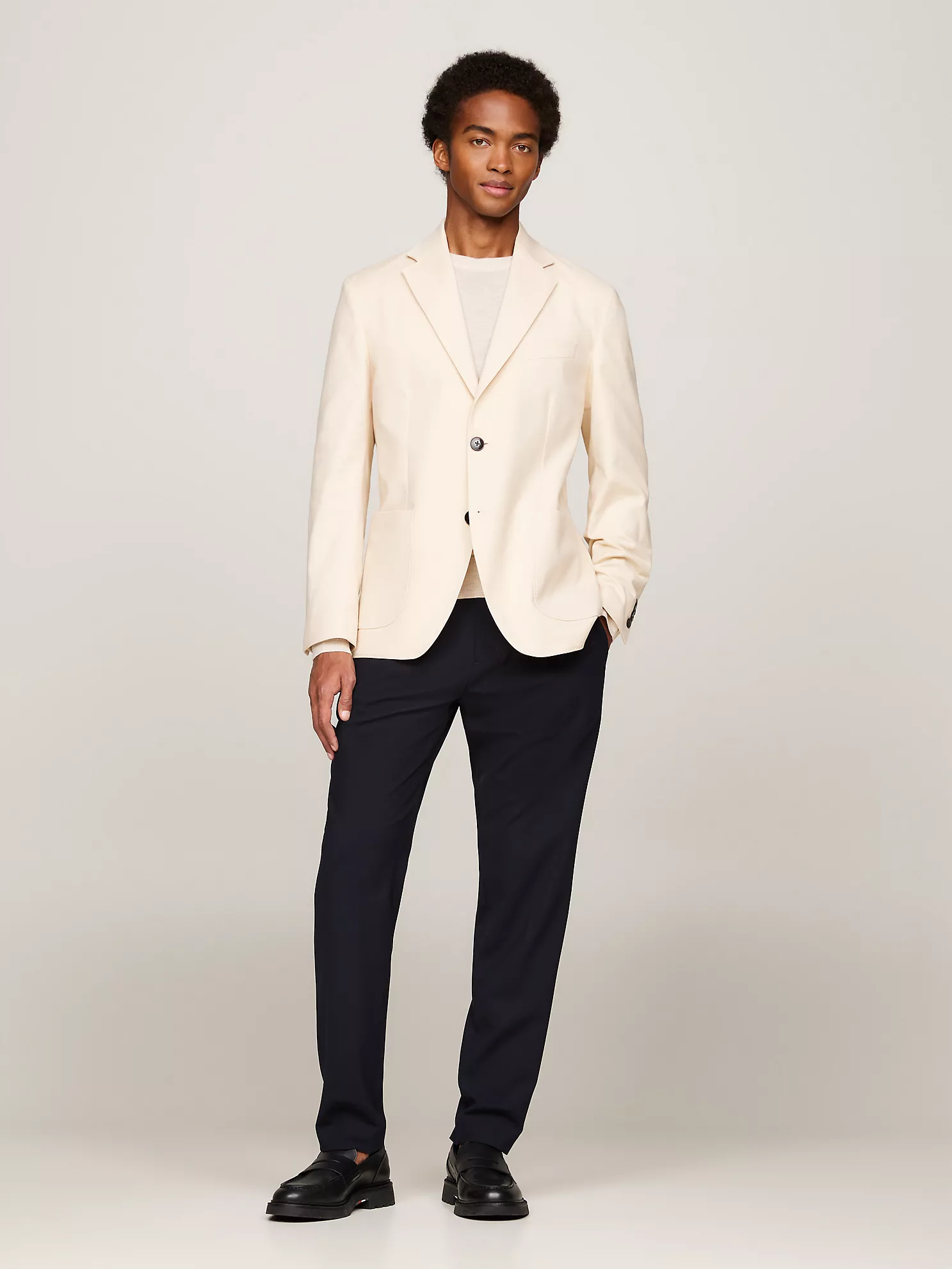 Cotton-Wool Blend Casual Blazer - Classic Beige 6 Cotton-Wool Blend Casual Blazer
- Classic Beige
